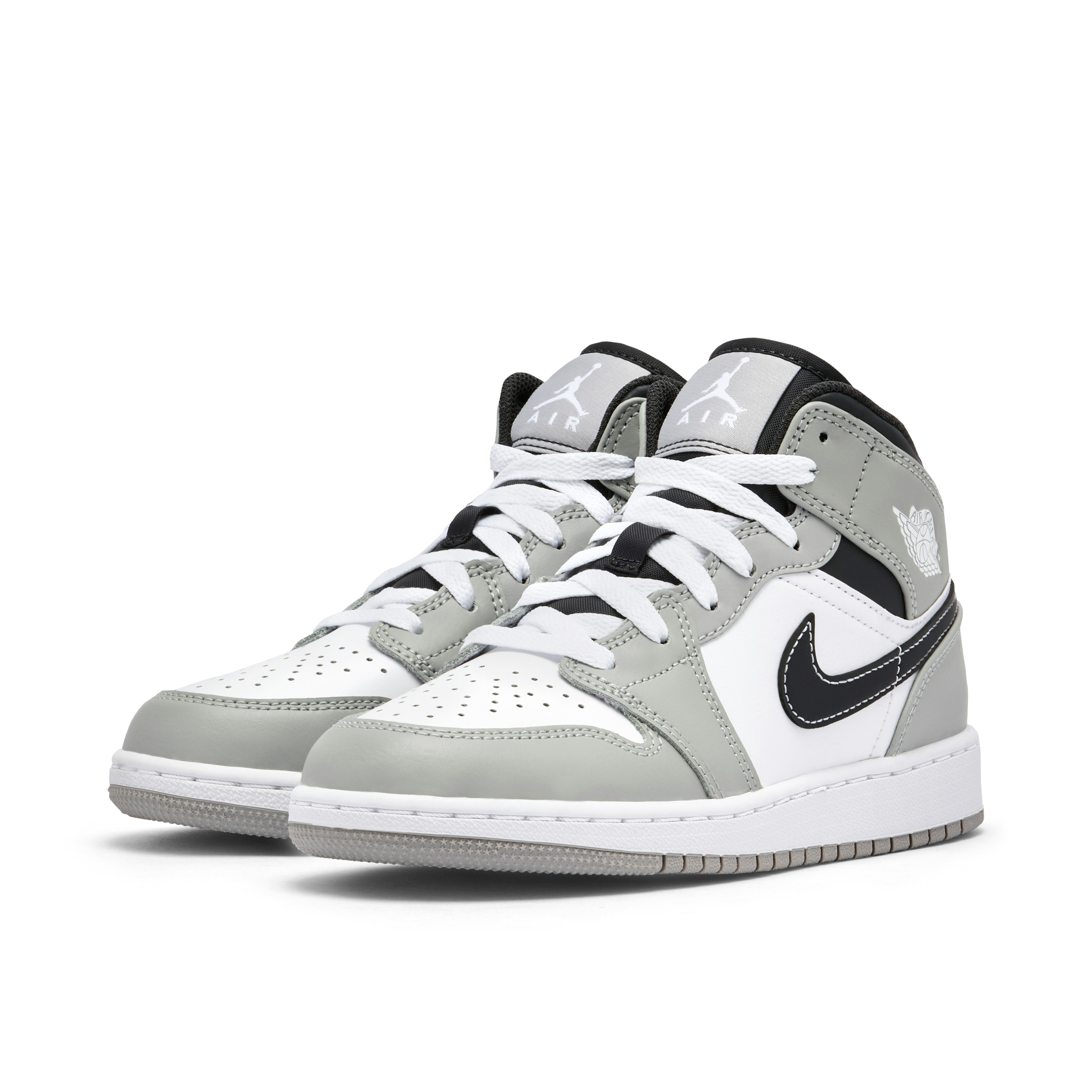 Air Jordan 1 Mid Light Smoke Grey Anthracite GS