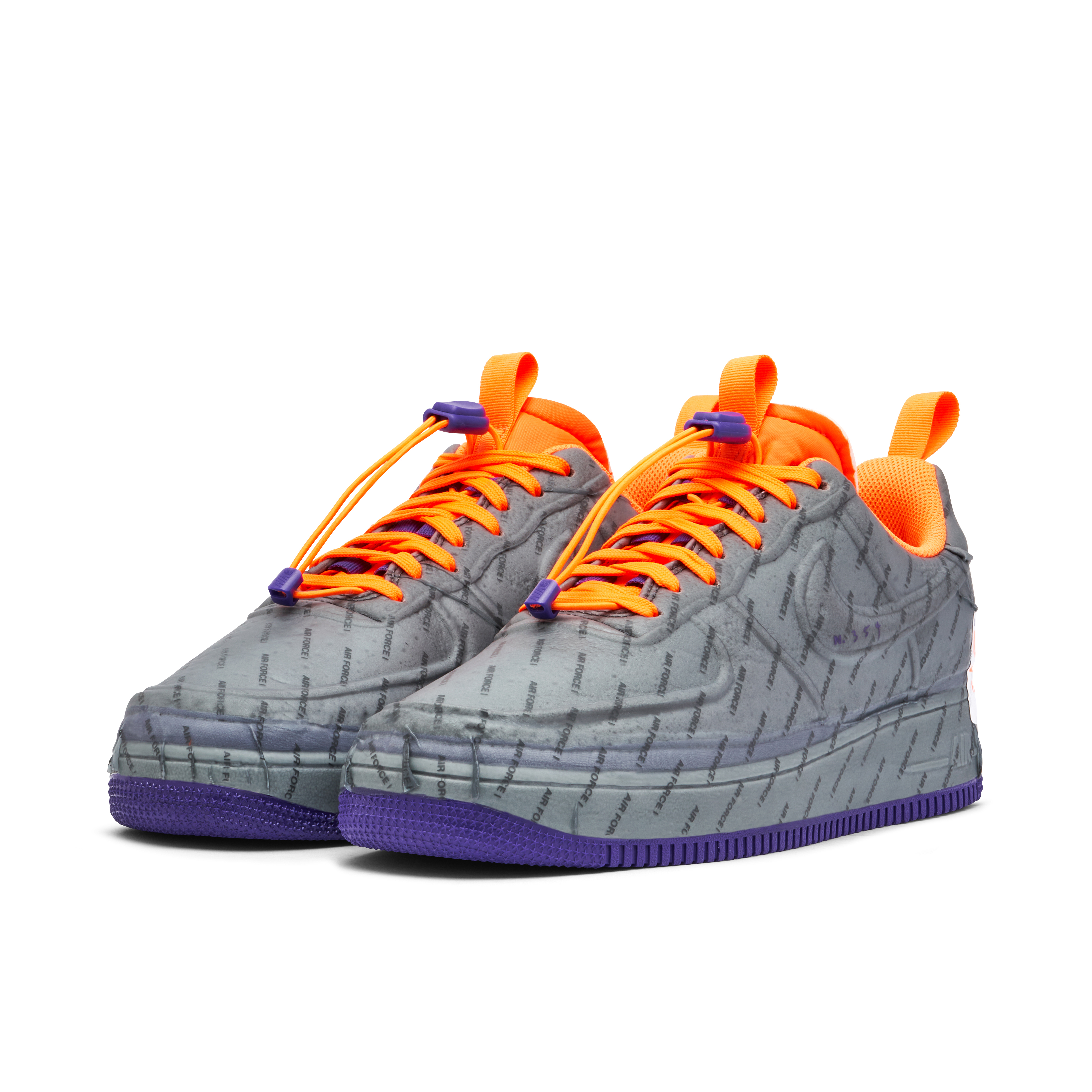 Nike air force 1 grey shops and purple