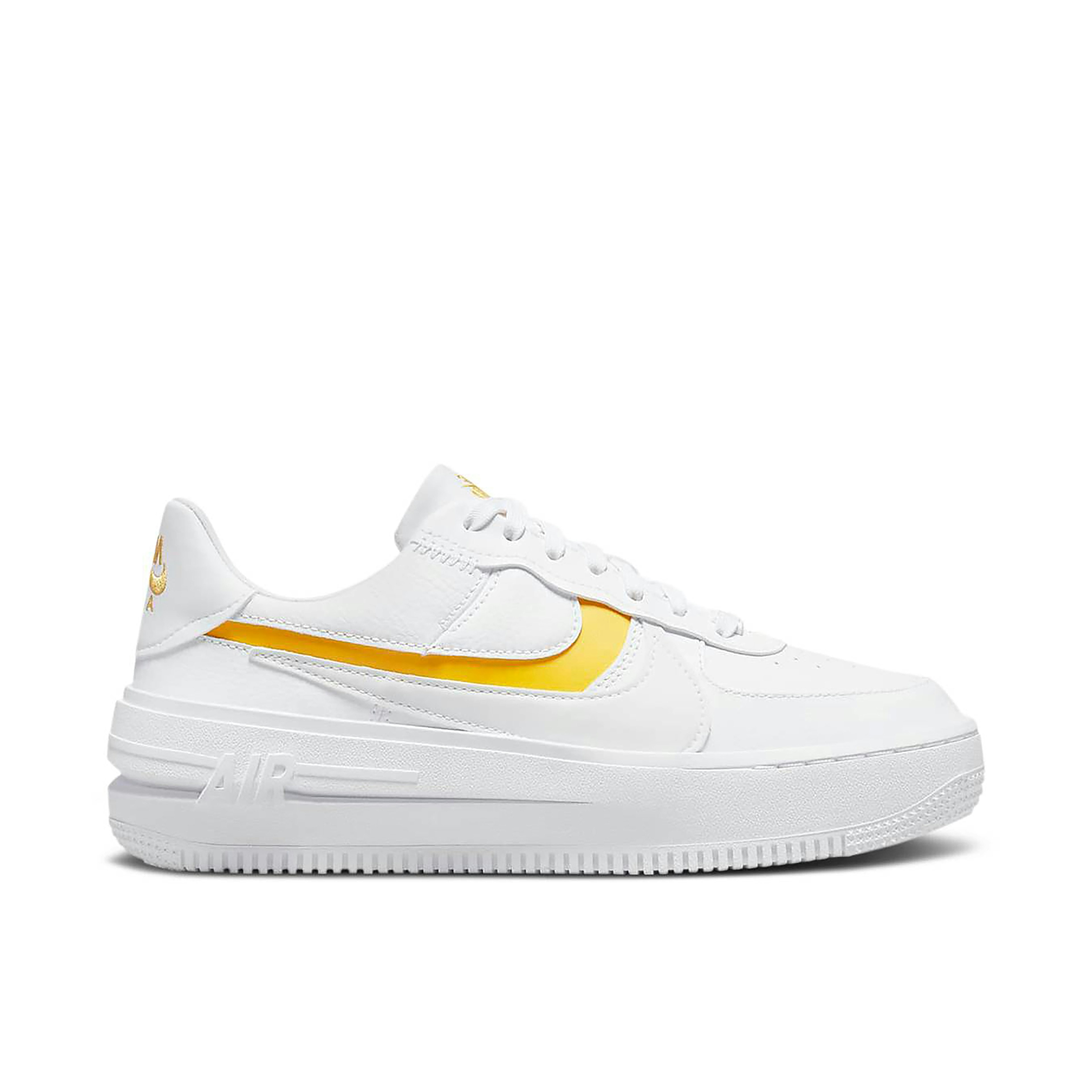 Nike Womens WMNS AF1 Pixel SE Leopard Print PLT.AF.ORM White Yellow Ochre für Damen