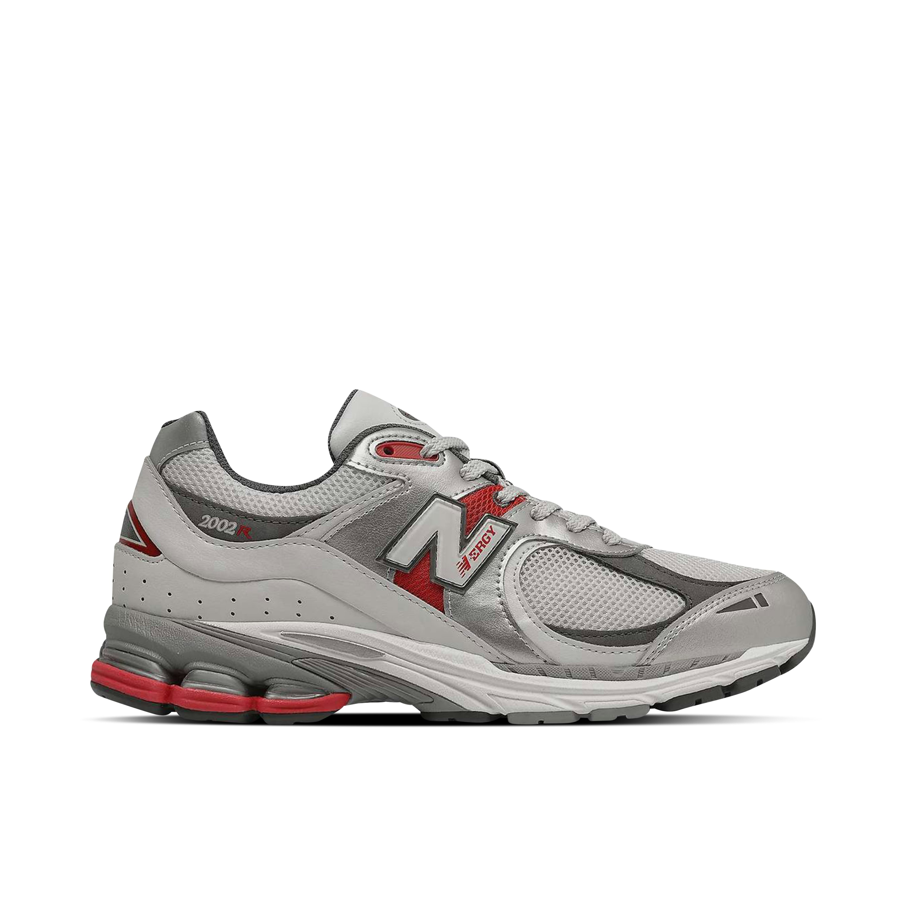 New Balance 2002R Silver Metallic Team Red