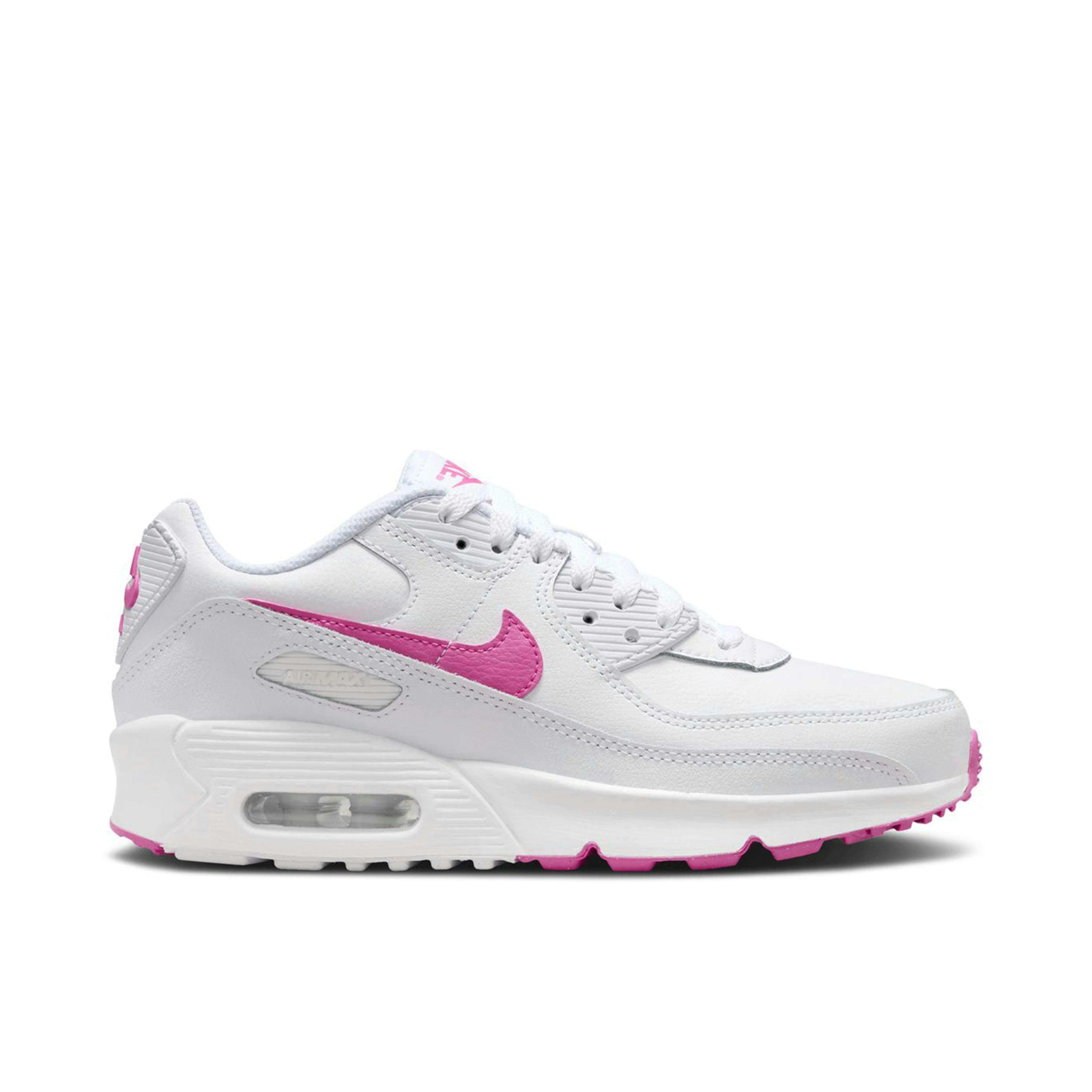 Nike Air Max 90 White Laser Fuchsia GS