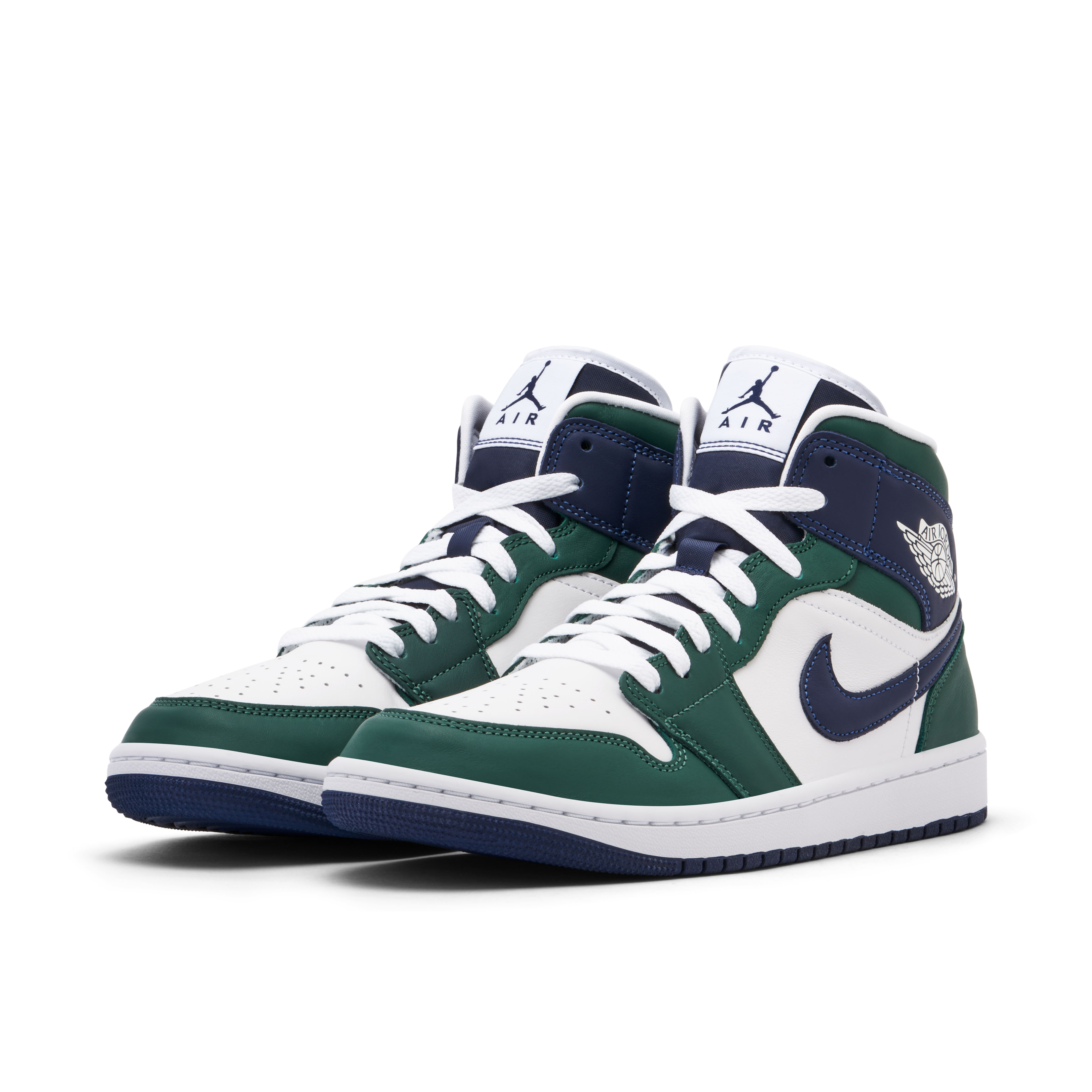 Air Jordan 1 Mid SE White Navy Green Womens | DZ5326-300 | Laced