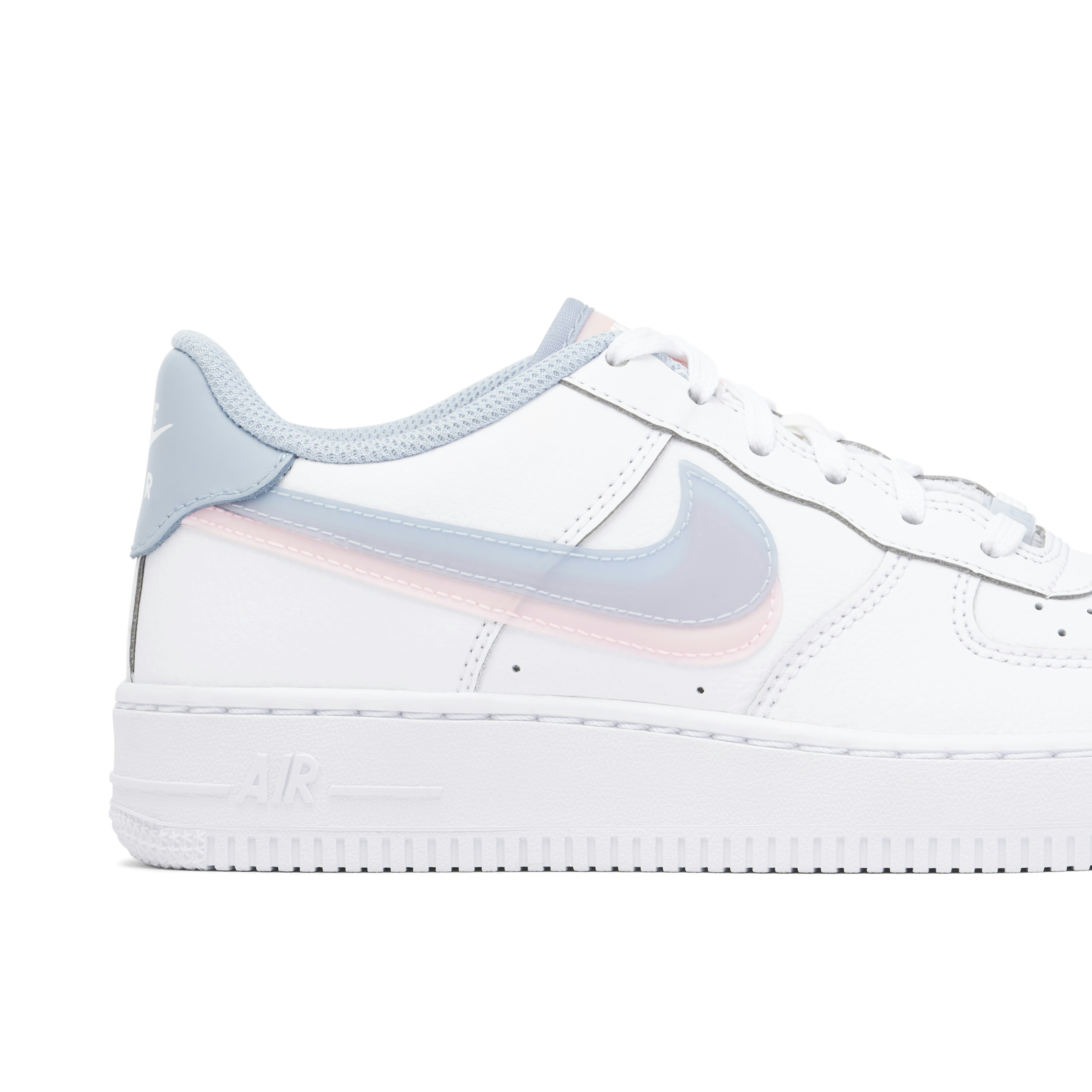Nike Air Force 1 Low 07 LV8 Double Swoosh White Armory Blue GS
