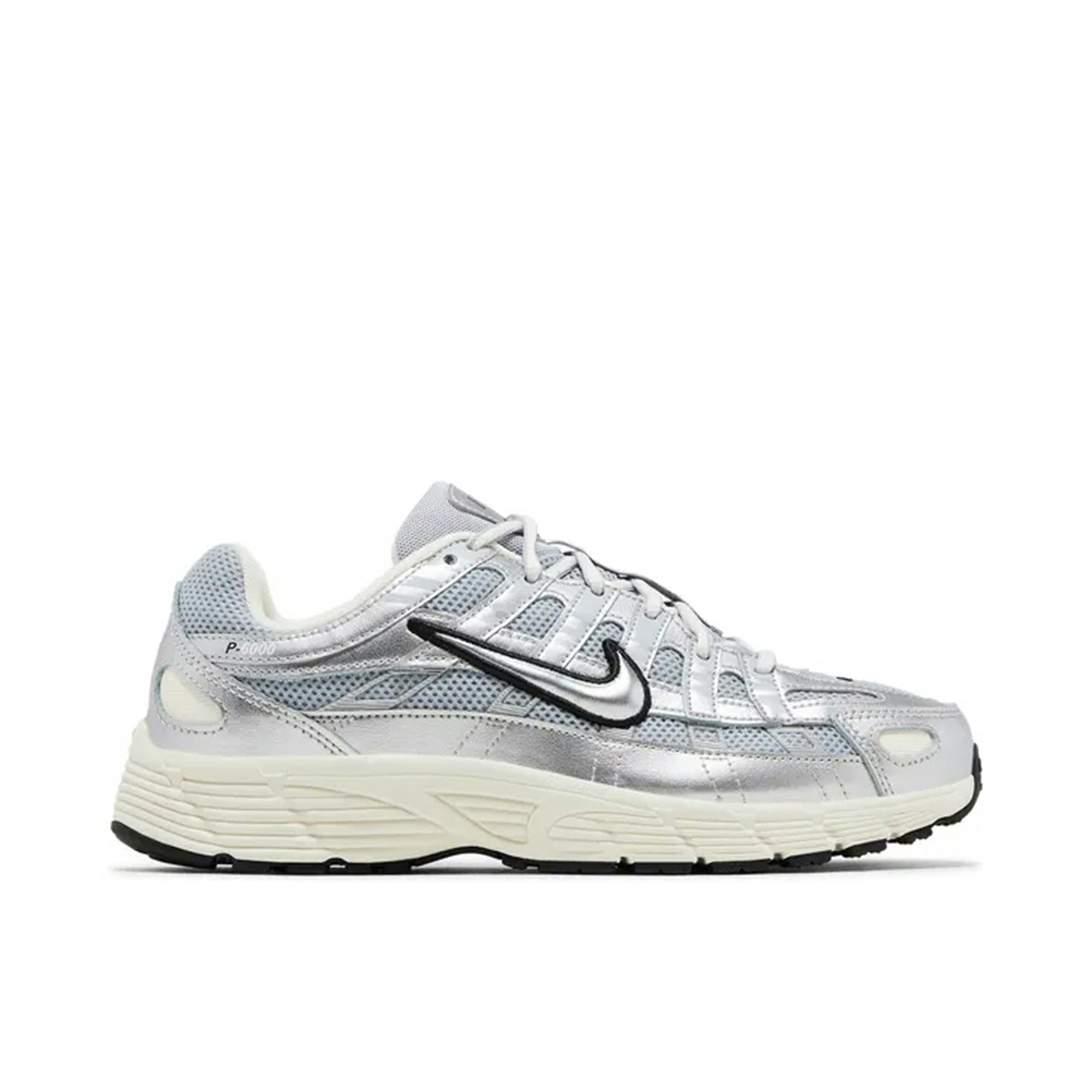 Nike P-6000 Metallic Silver Black GS