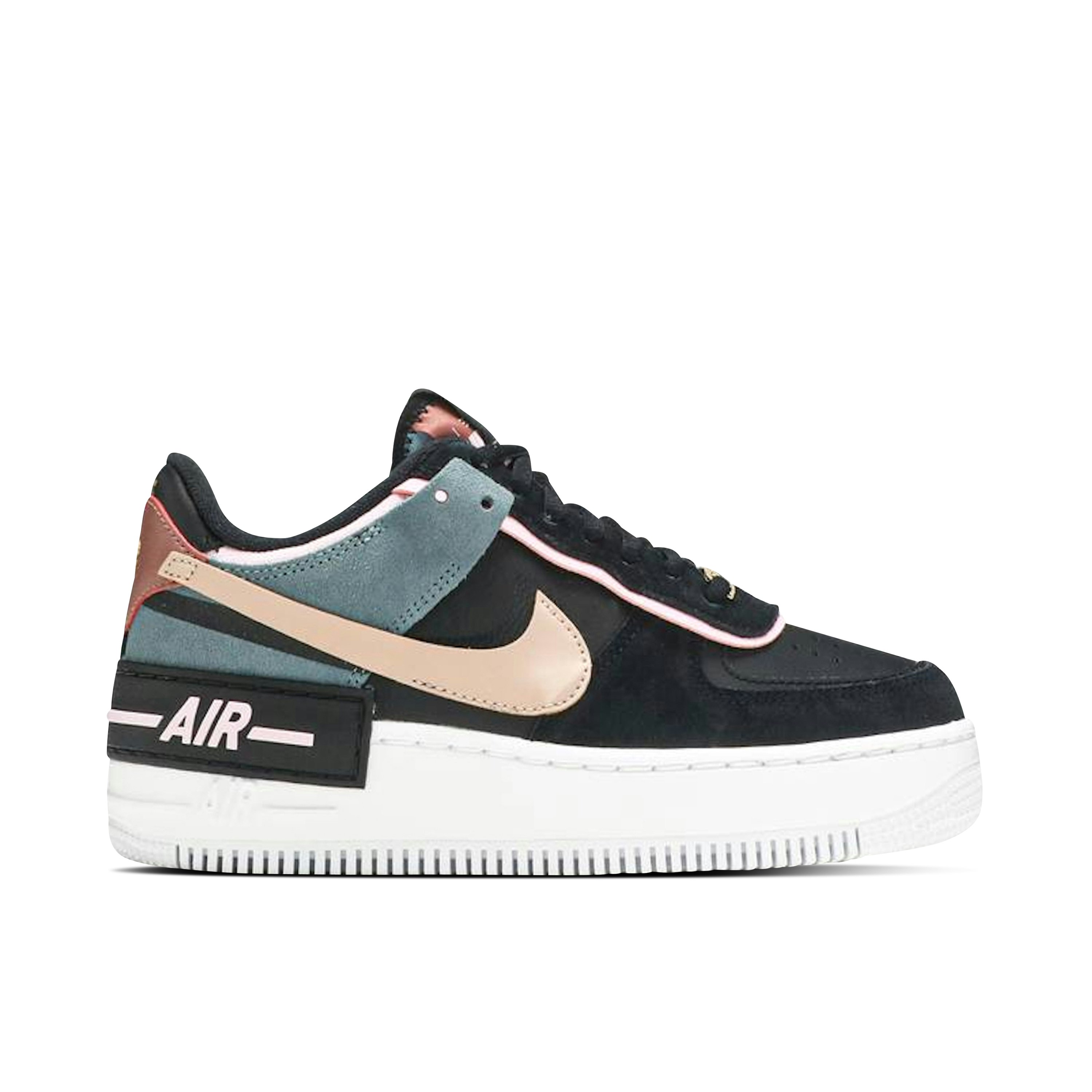 Nike Air Force 1 Low Shadow Black Light Arctic Pink Claystone Red Femme