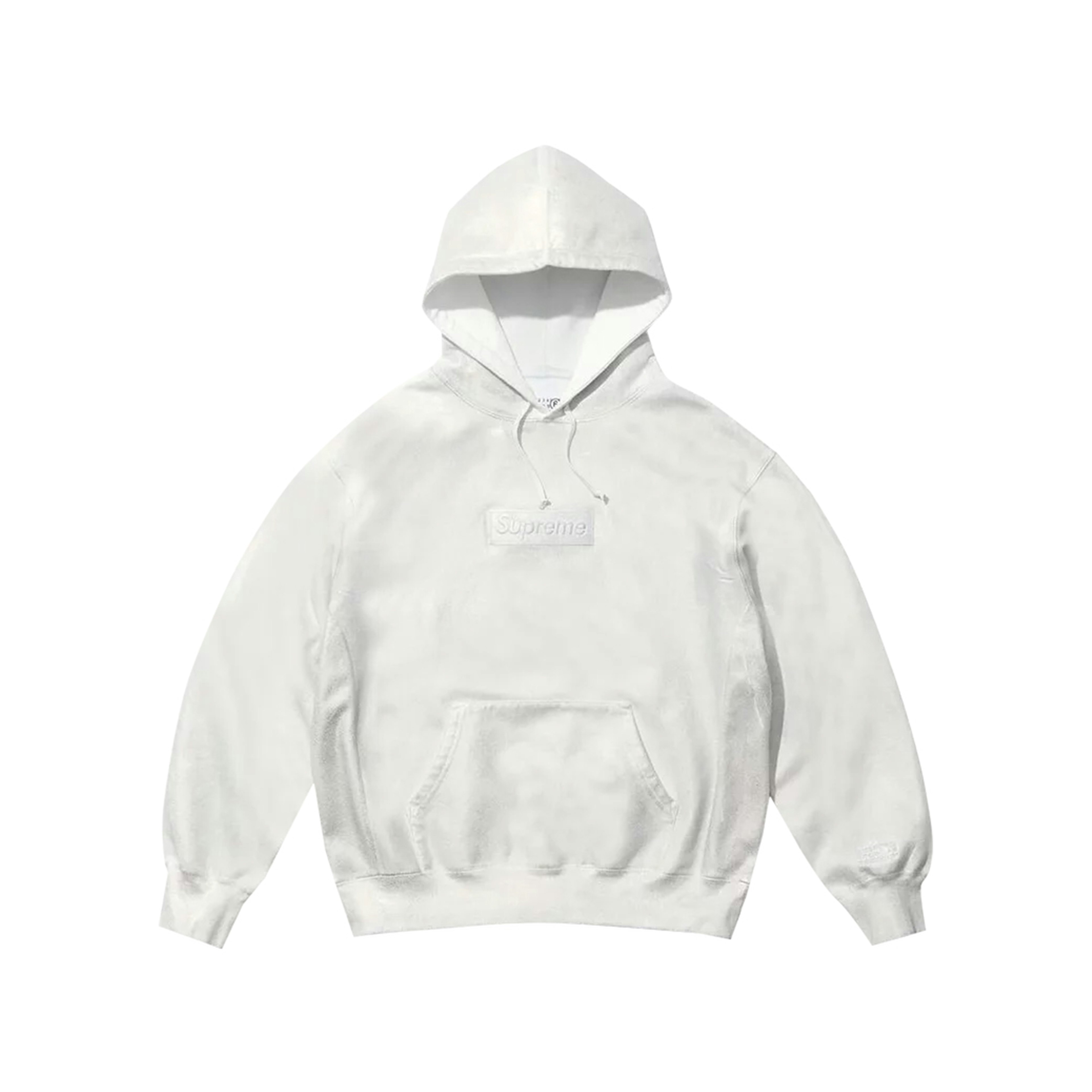 Supreme MM6 Maison Margiela Foil Box Logo Hooded Sweatshirt White