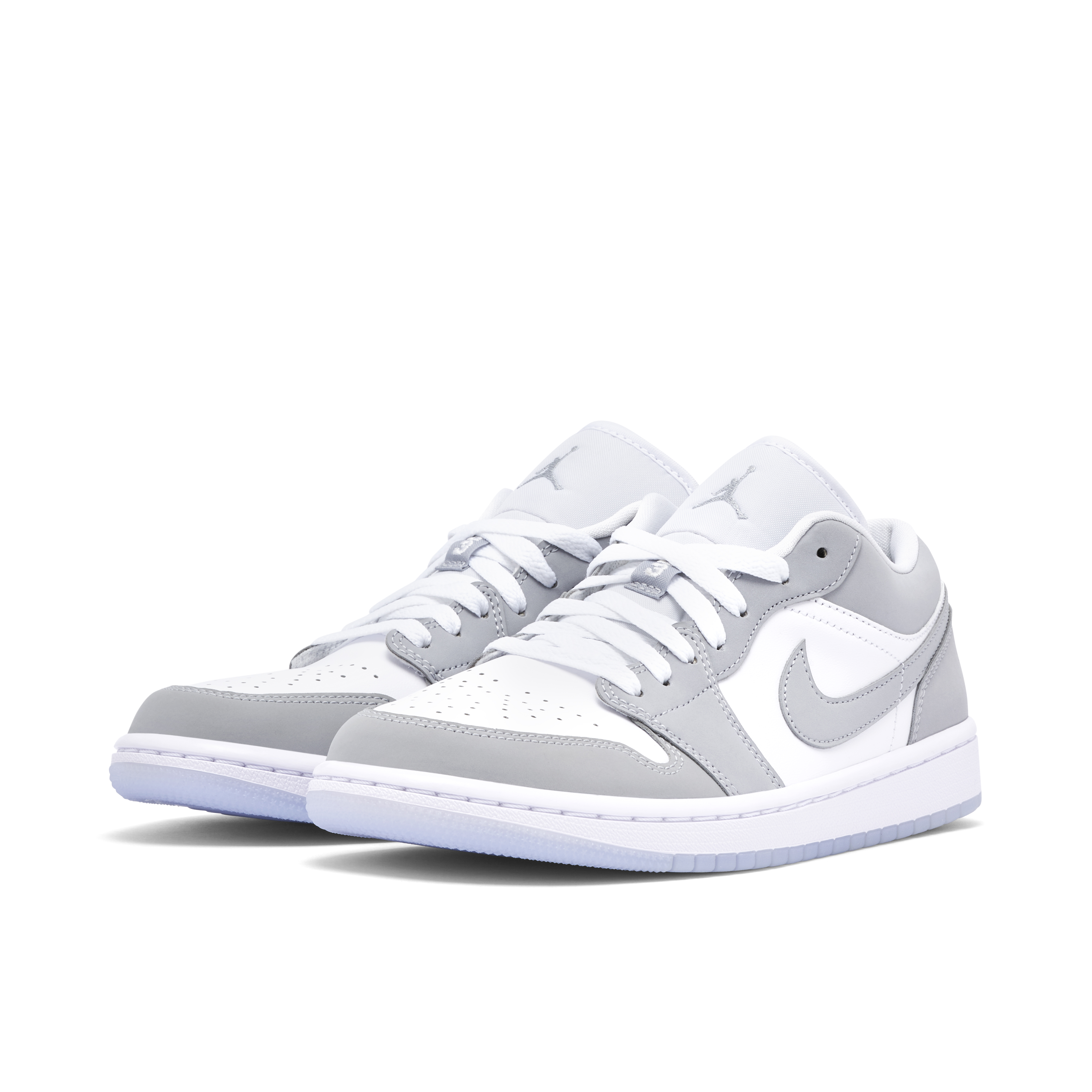 Air Jordan 1 Low White Wolf Grey Womens DC0774 105 Laced