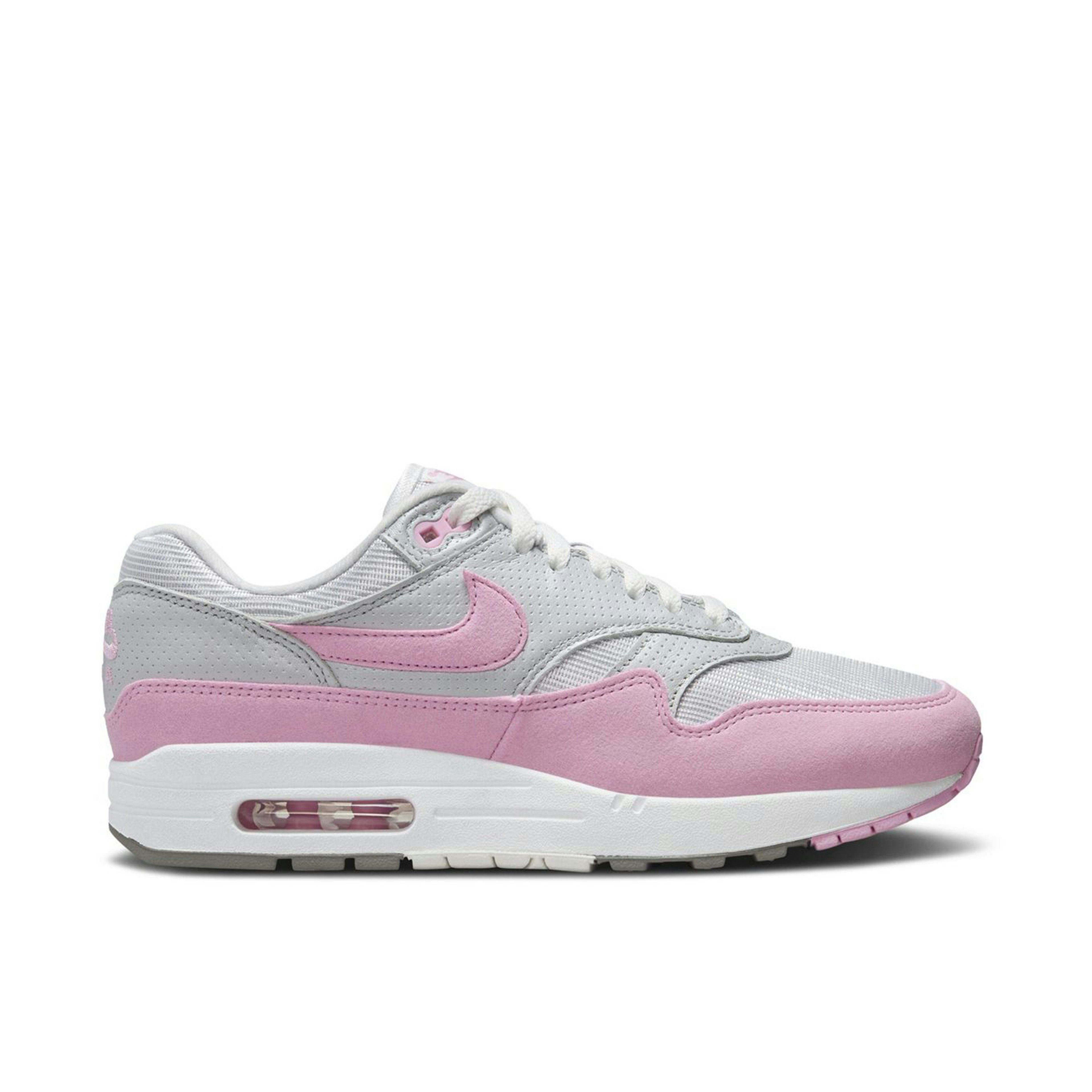 Nike Air Max 1 '87 Metallic Platinum Pink Rise Womens