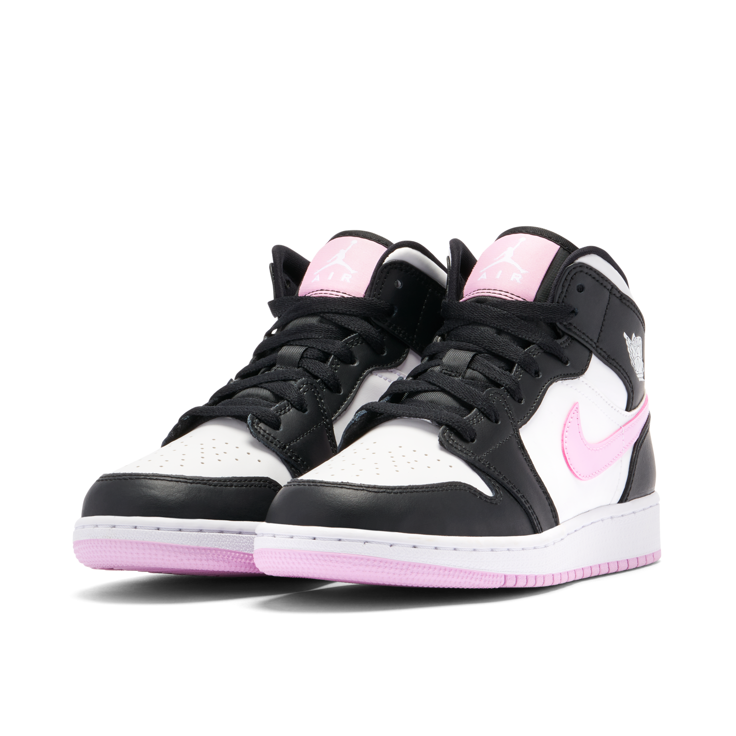Air Jordan 1 MID GS White Black Light Arctic Pink