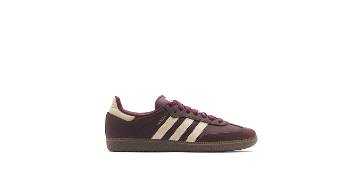 Adidas Samba OG Maroon Crystal Sand Womens IF7004 Laced
