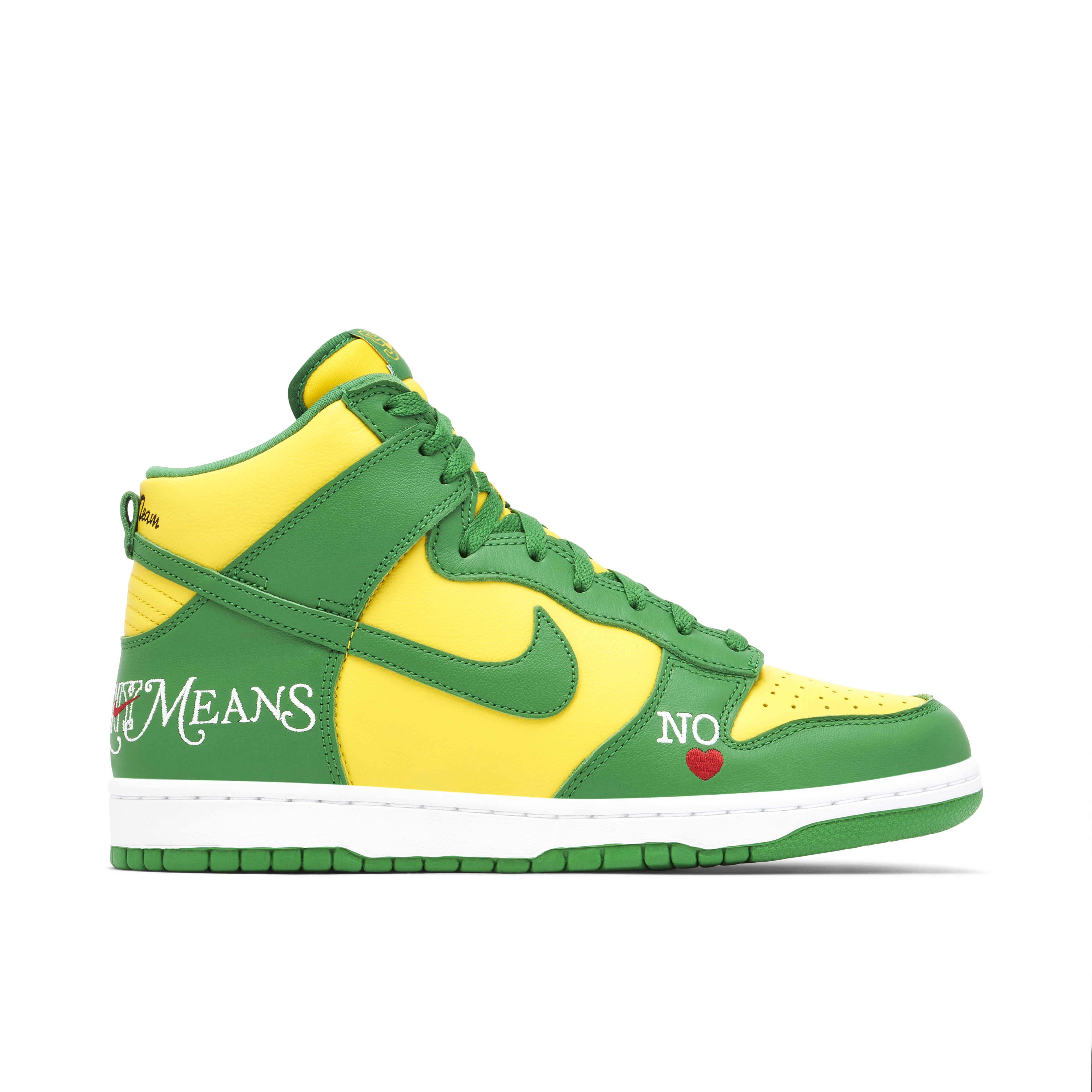 Supreme x Nike SB Dunk High By Any Means Brazil | DN3741-700 | Laced