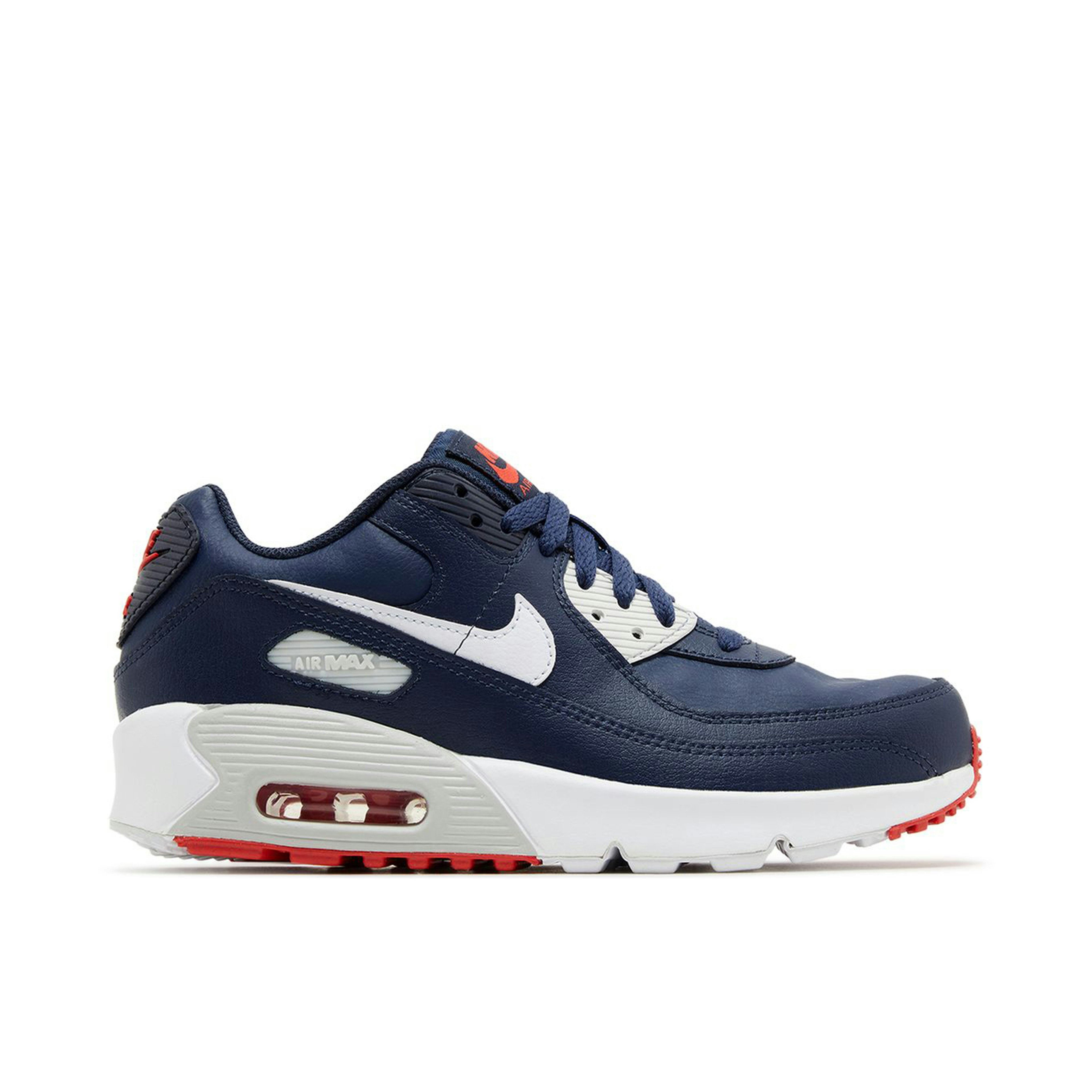 Nike Air Max 90 Leather Obsidian Track Red GS