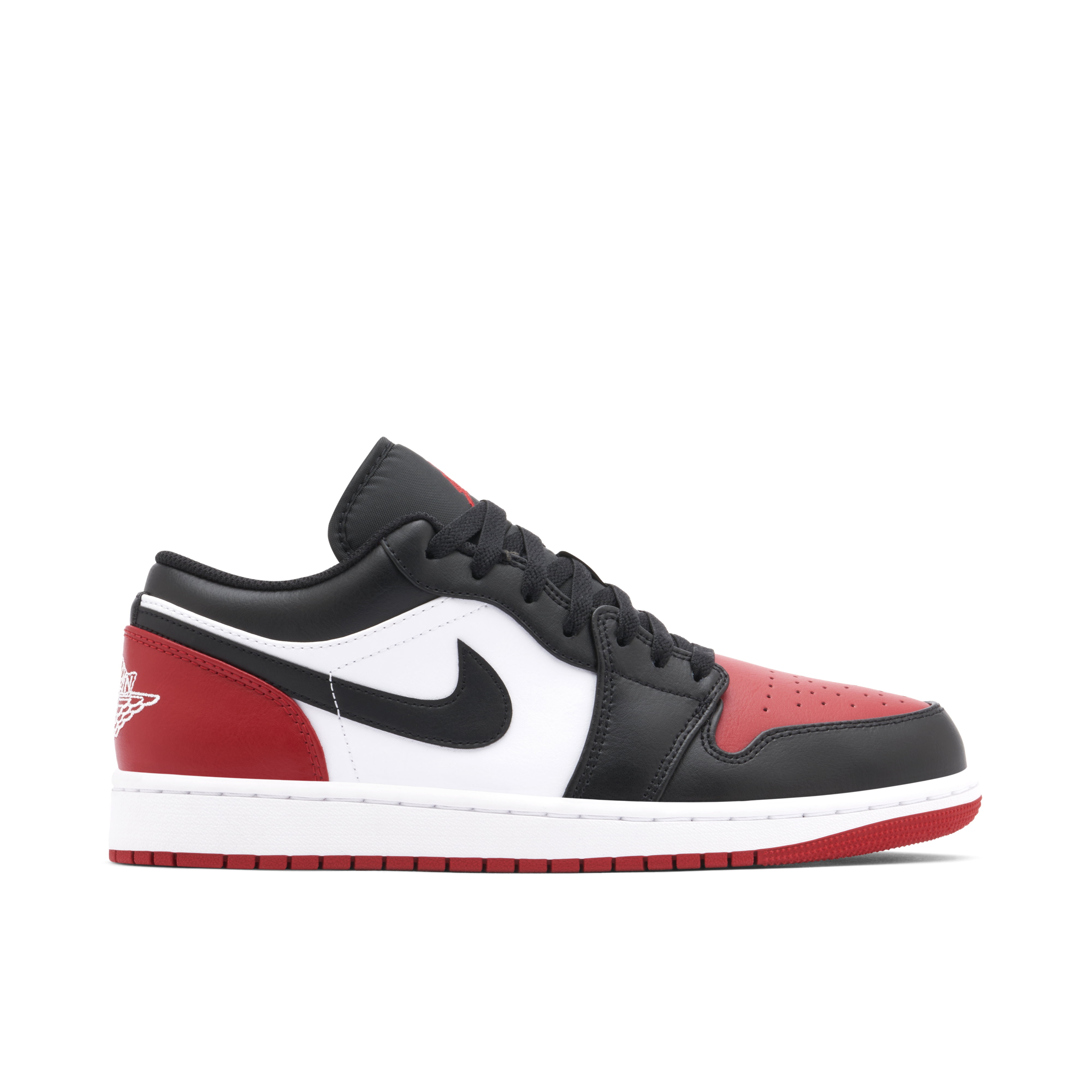 Nike Air Jordan 1 Low Bred Toe 2.0 Black Red Shoes Men Size 11.5 New GS) Air Jordan 1 Low  main image 3