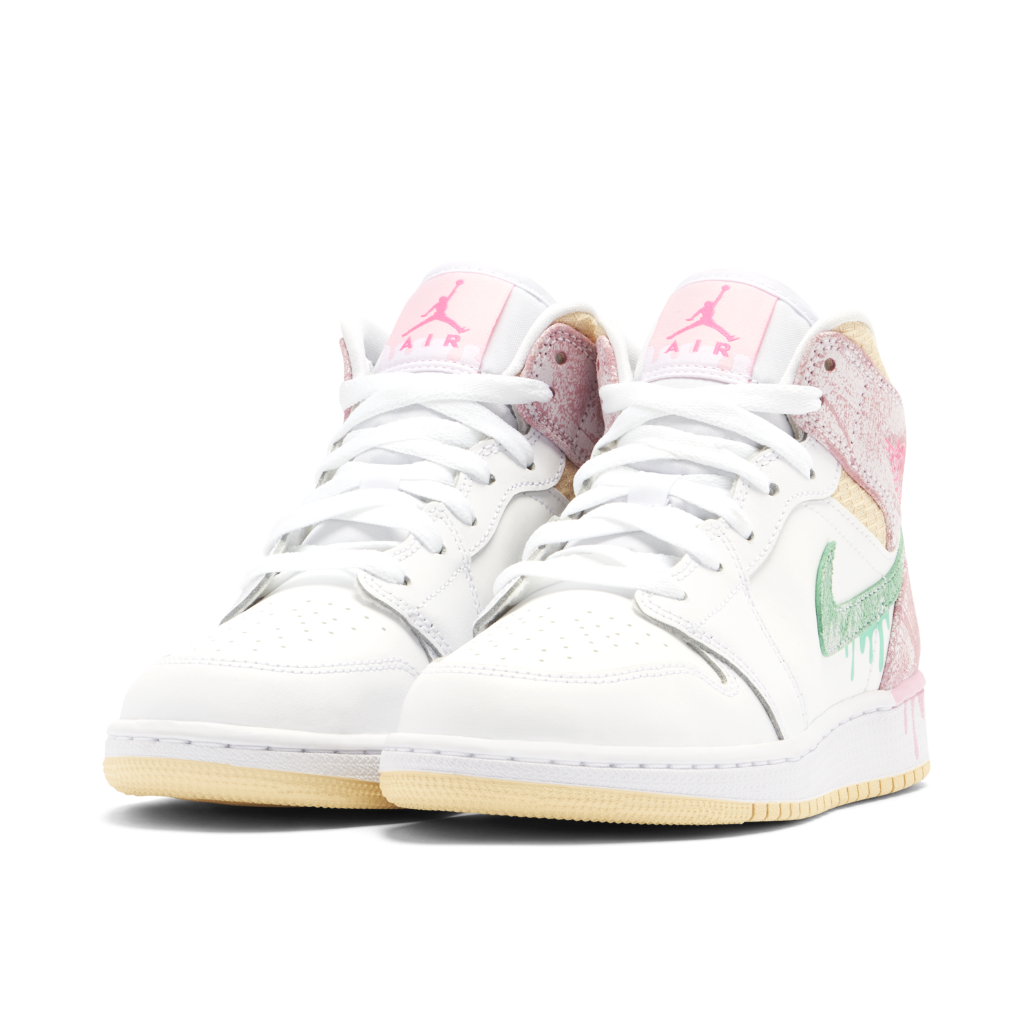 Air Jordan 1 Mid Paint Drip GS