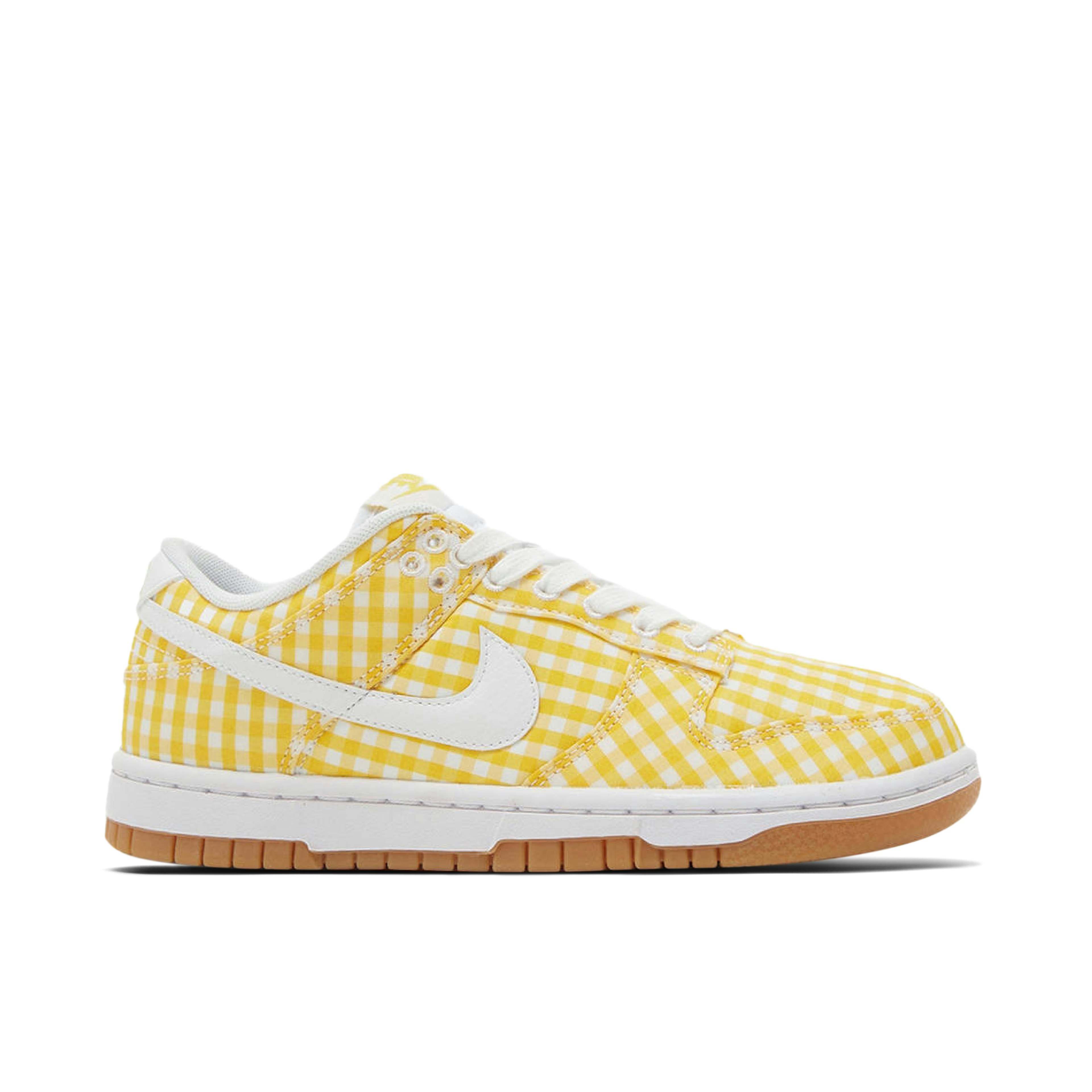 Nike Dunk Low Yellow Gingham Womens