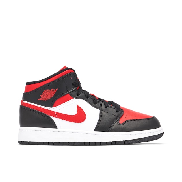 Black Toe Jordan Aj Mid Red White Black Air Jordan Mid Junior