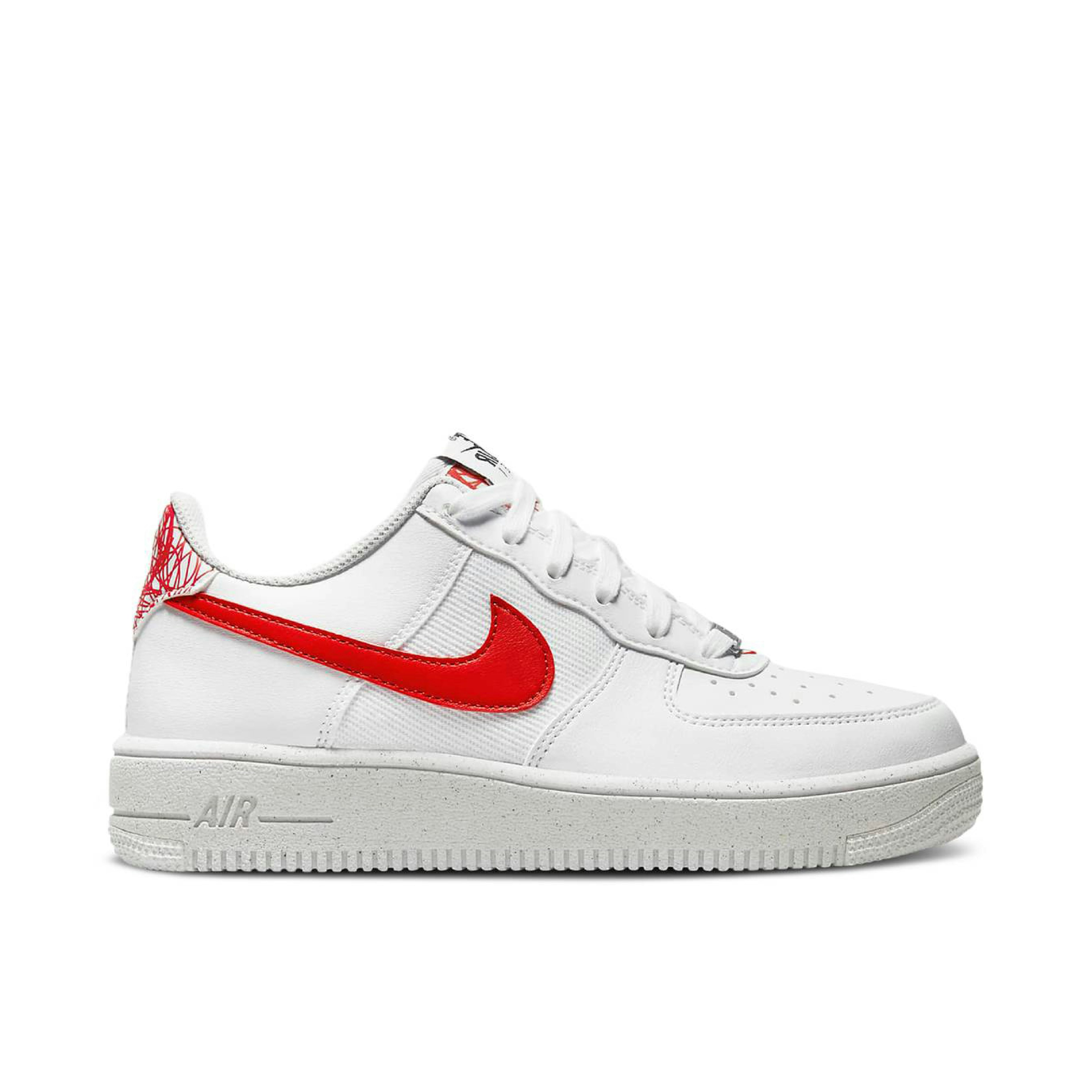 Nike Air Force 1 Crater Next Nature White Habanero Red GS