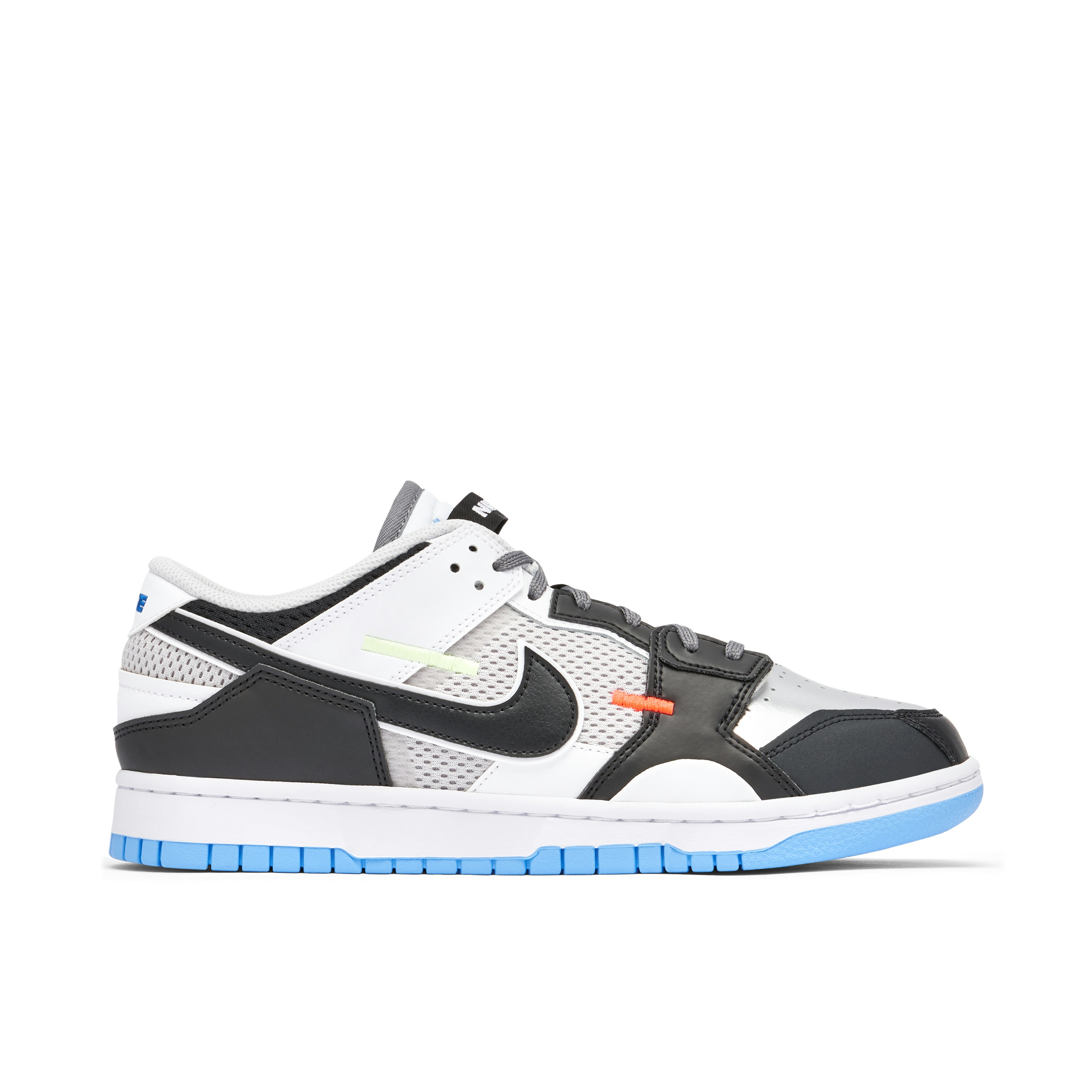 nike Details Dunk Scrap Mismatch Black White Blue