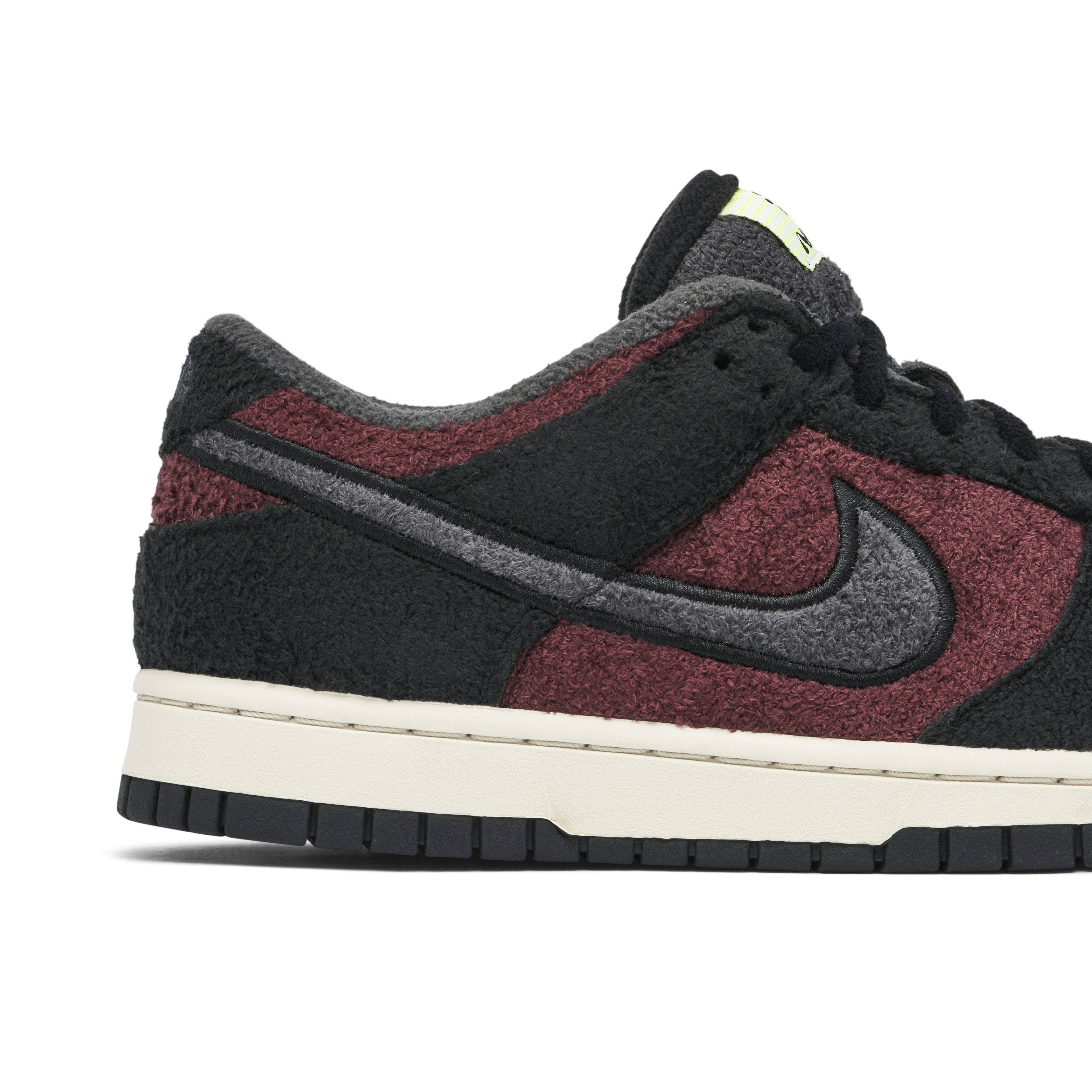 Nike Dunk Low Fleece Black Maroon