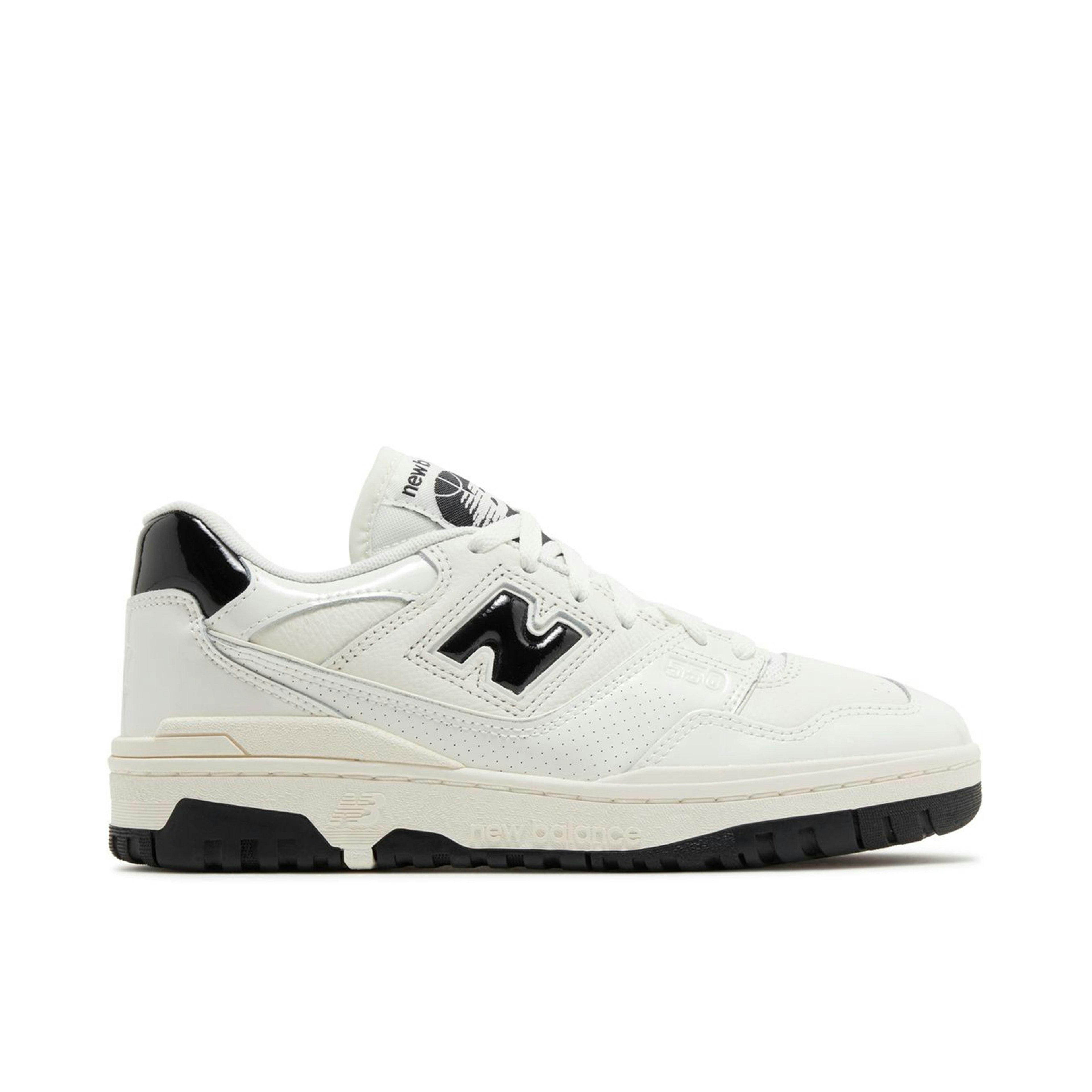 New Balance 550 Sea Salt Black Patent