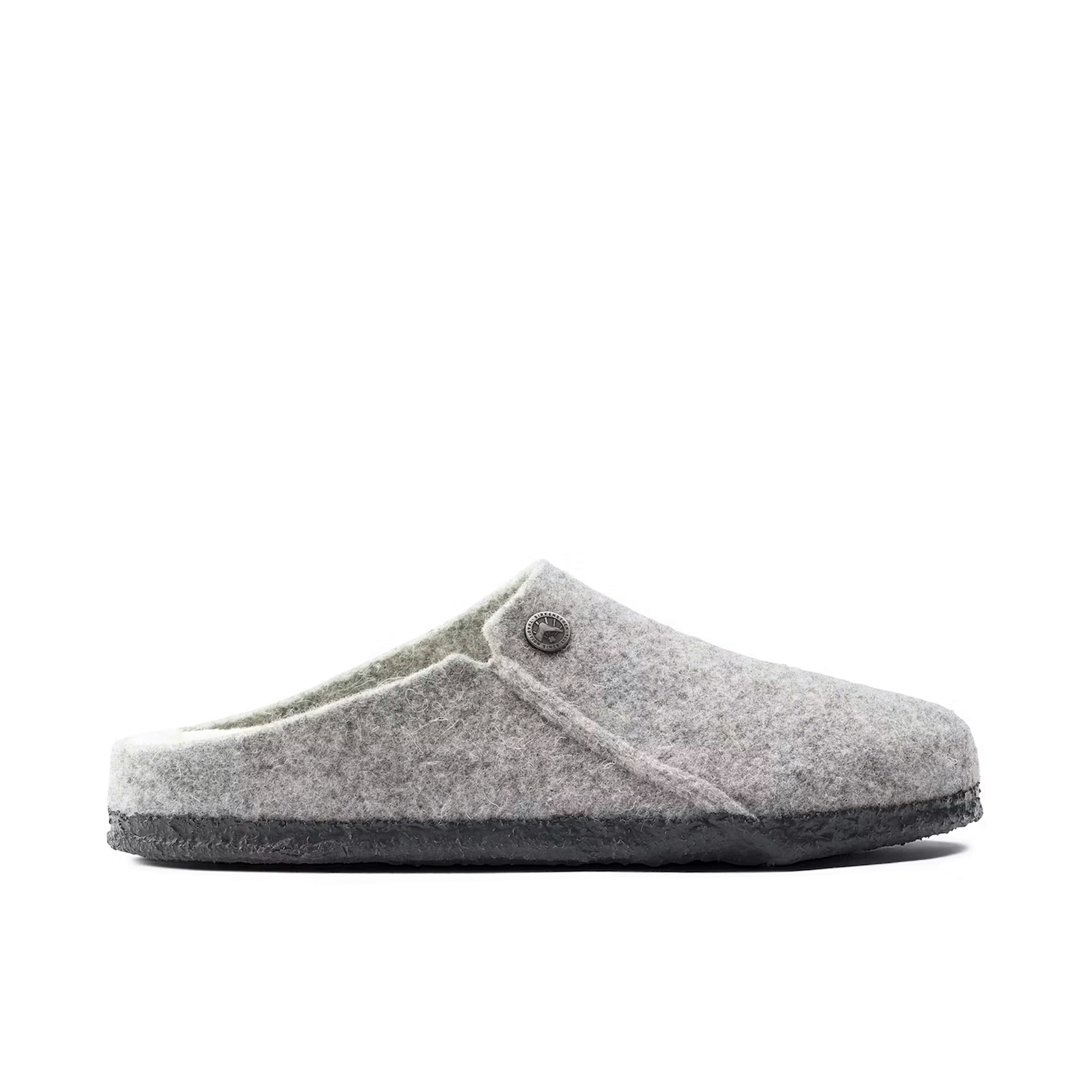 Birkenstock Zermatt Shearling Clog Wool Felt Light Gray