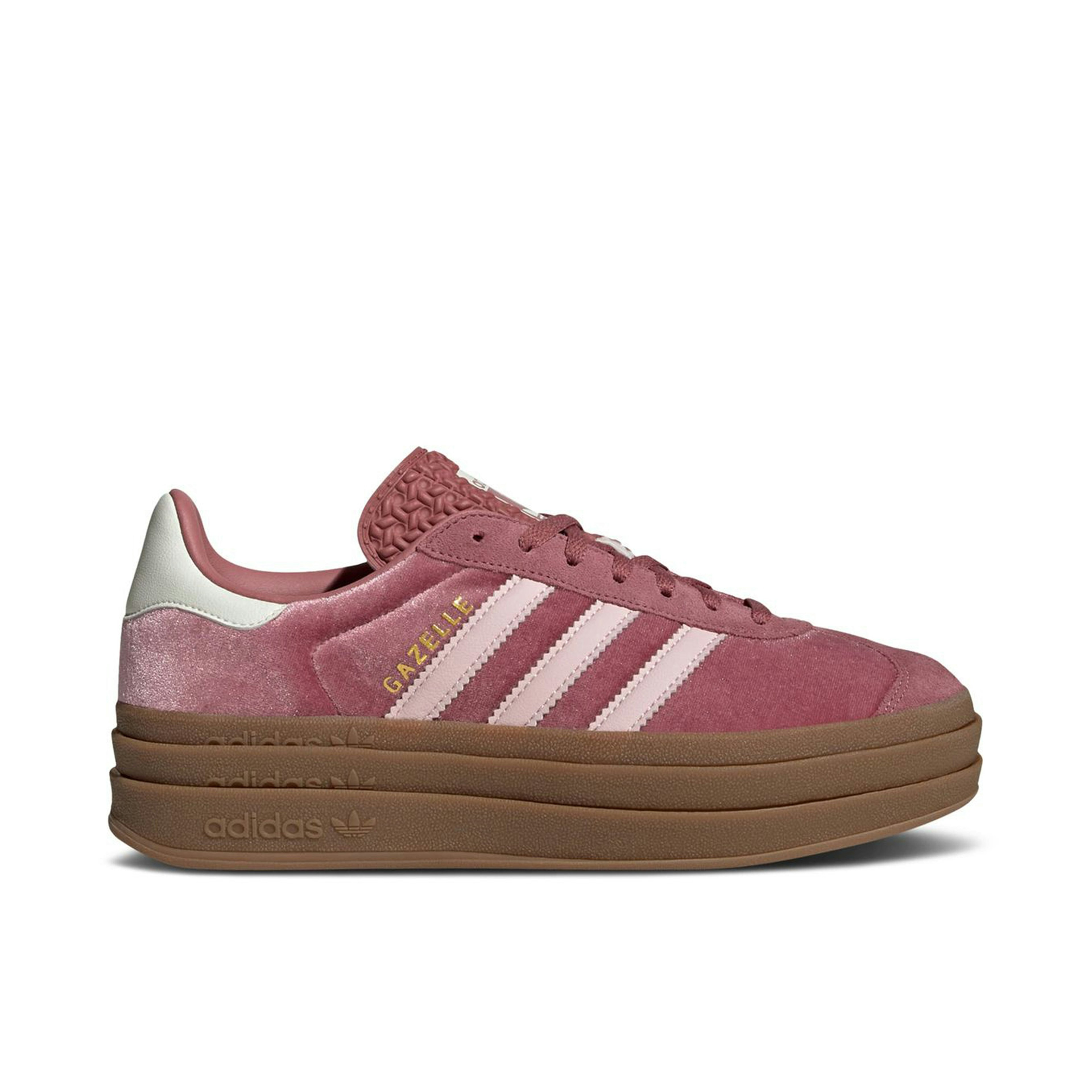 Adidas Gazelle Bold Sandy Pink Velvet Womens