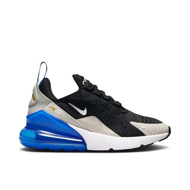 Nike Air Max 270 Black Royal Blue GS 943345-050 Laced