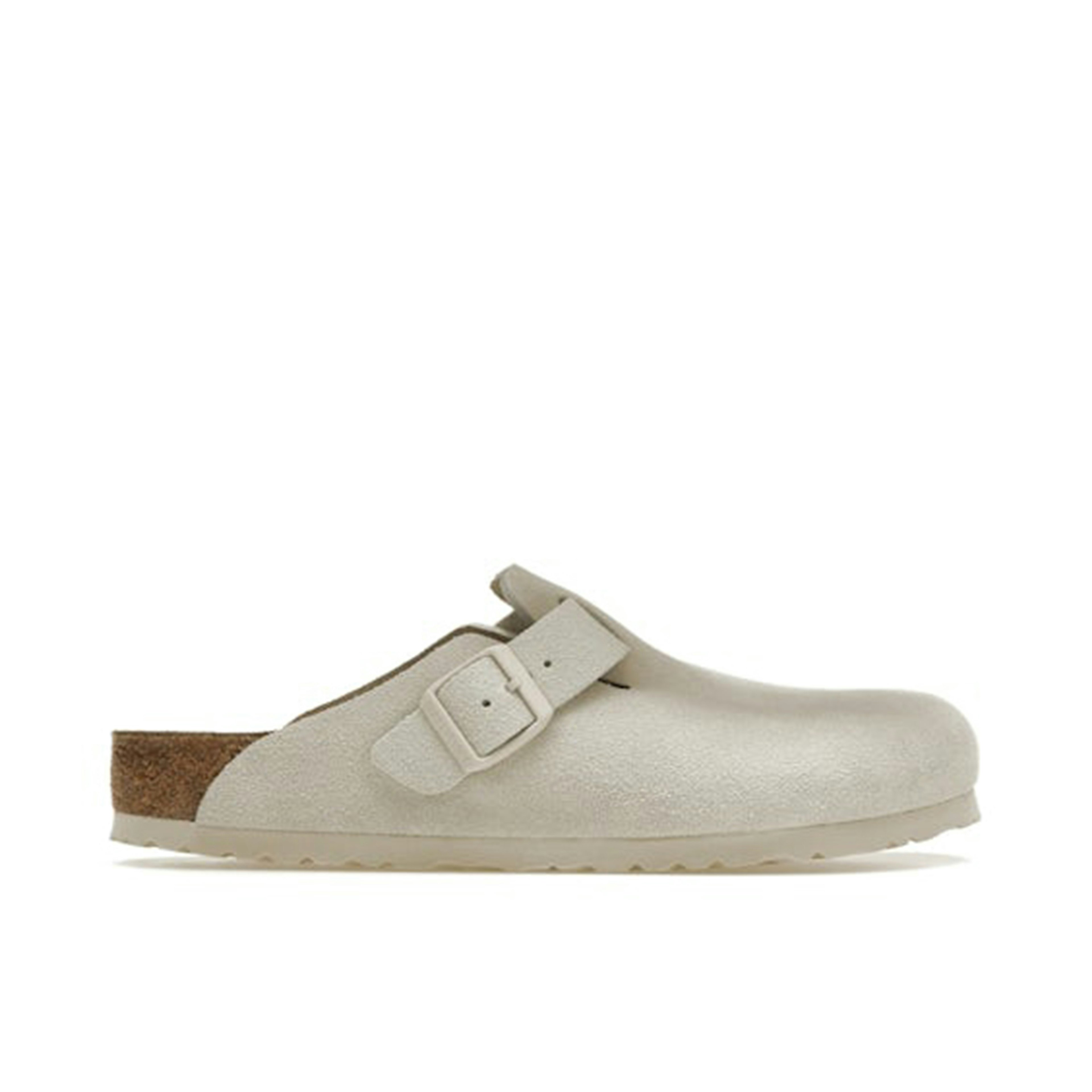 Birkenstock Boston Antique White Suede