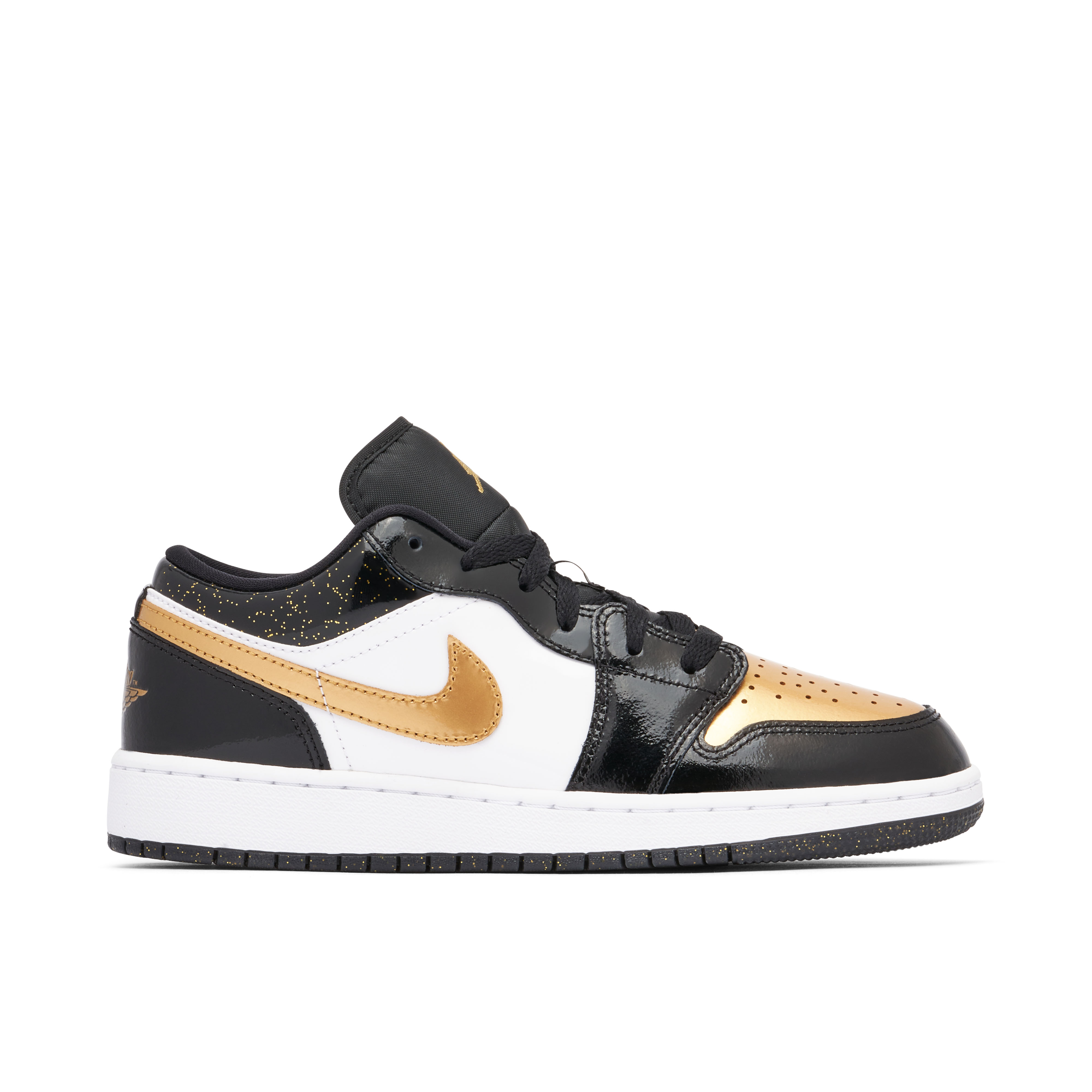 Black and gold nike air jordans hotsell