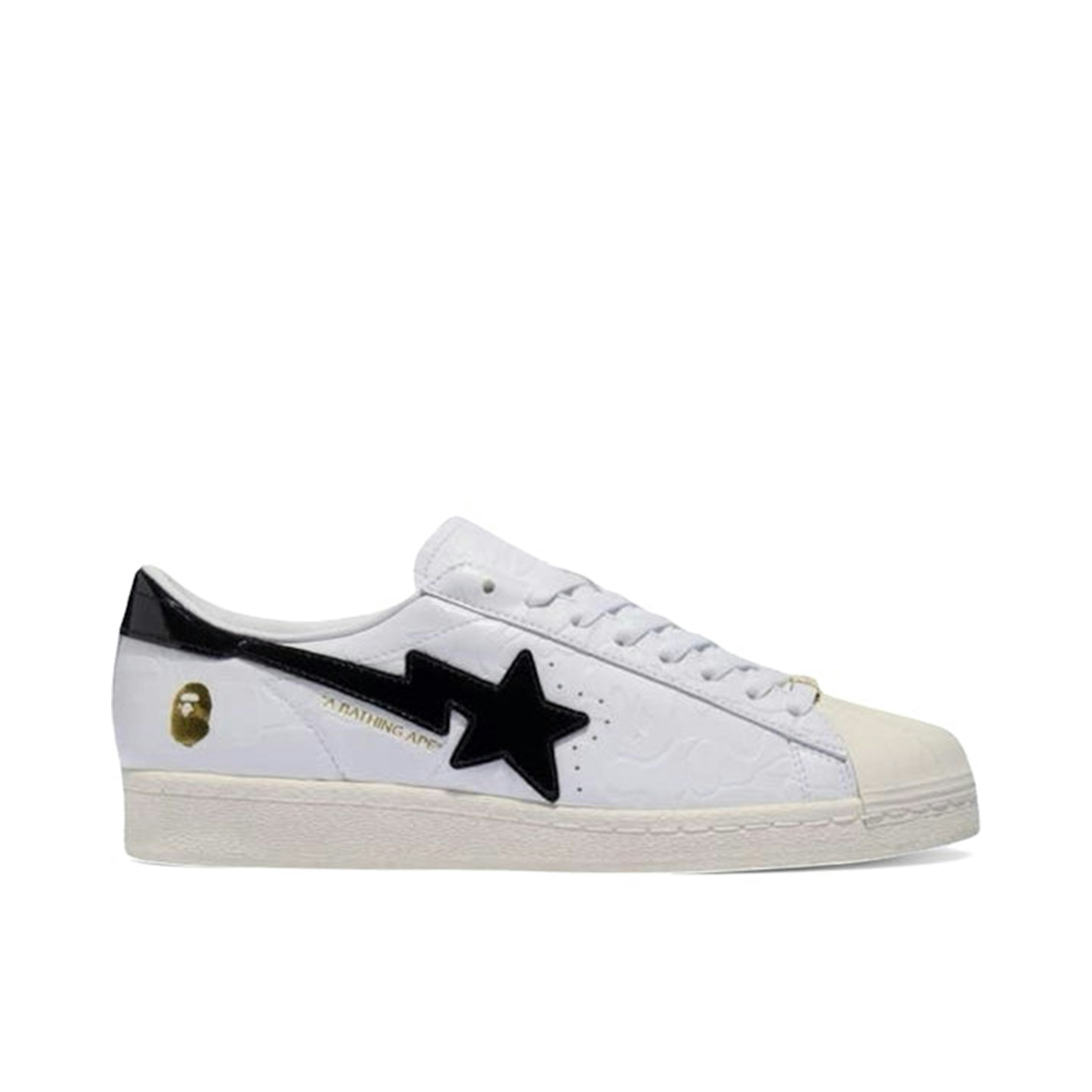 Adidas Superstar Vintage Bape White Black