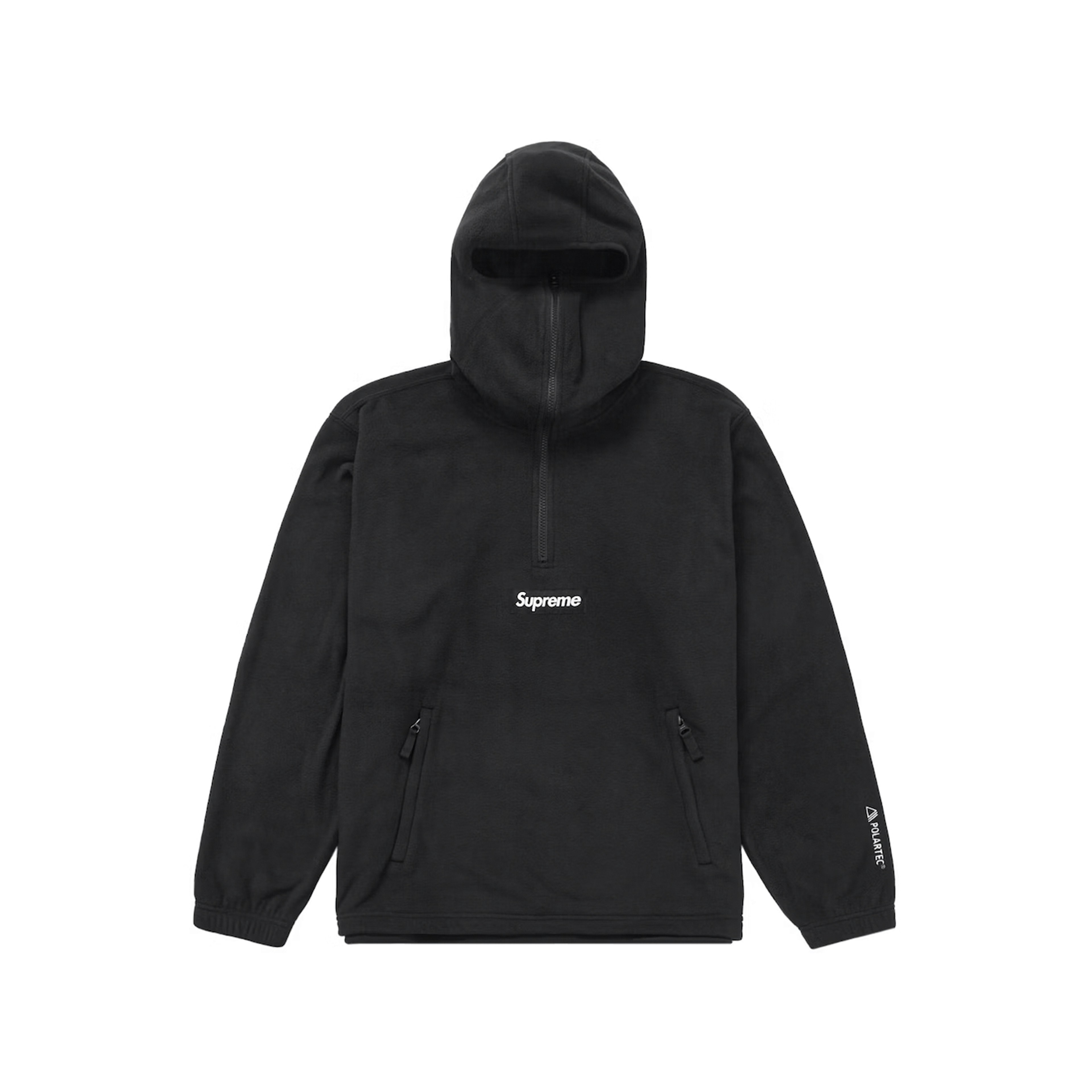 Supreme Polartec Facemask Half Zip Hooded Sweatshirt Black