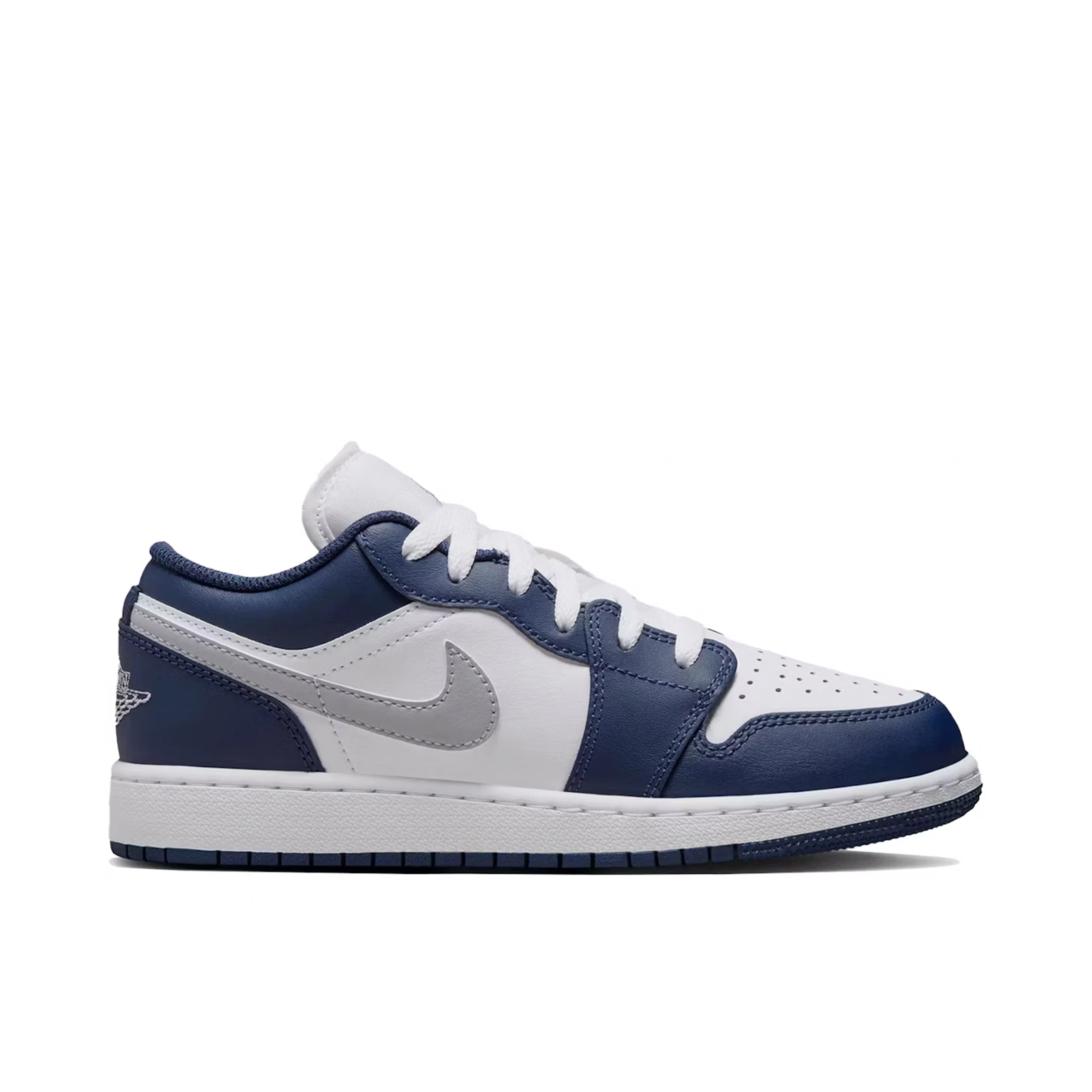 Air Jordan 1 Low Midnight Navy Wolf Grey GS