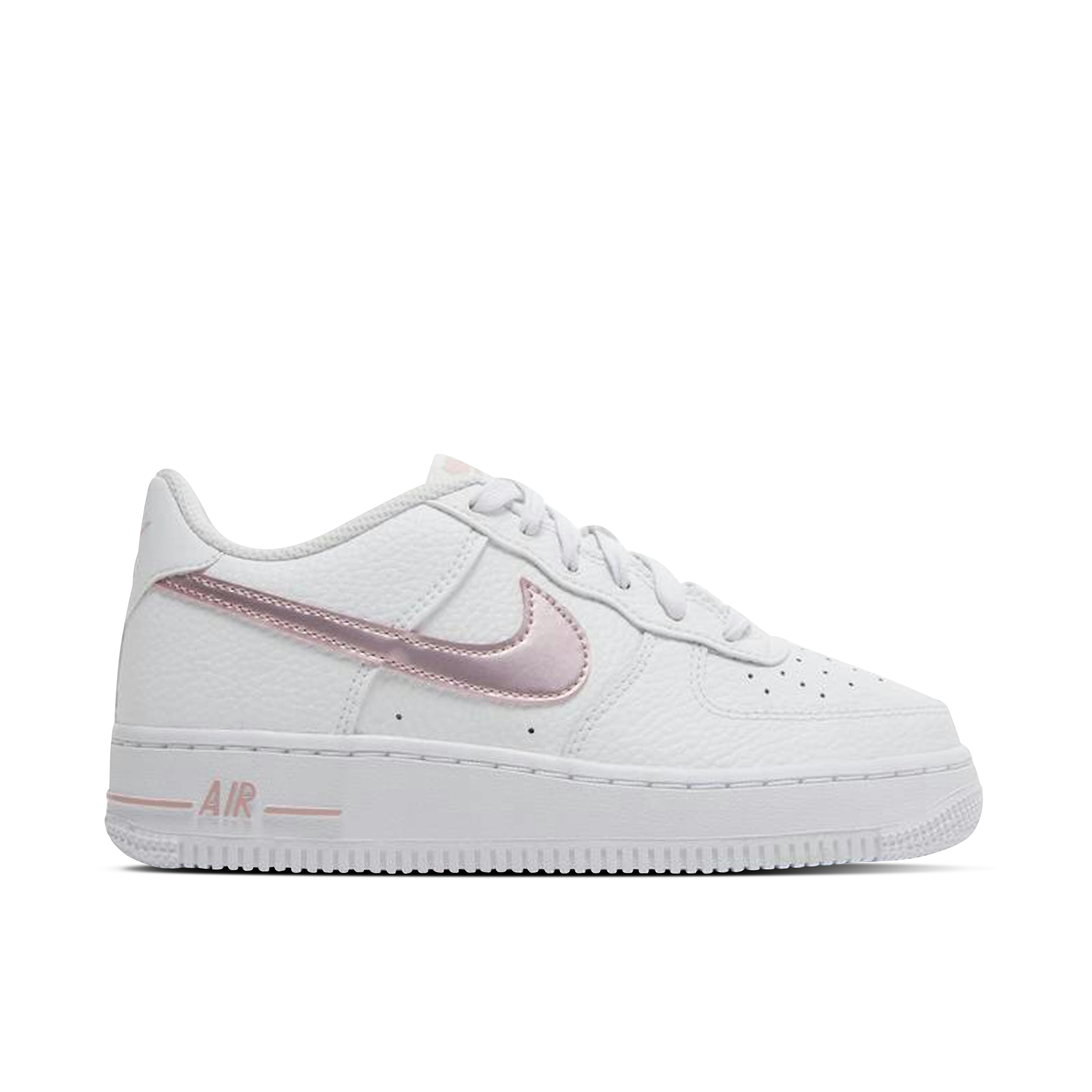 nike comme Air Force 1 Low White Pink Glaze GS