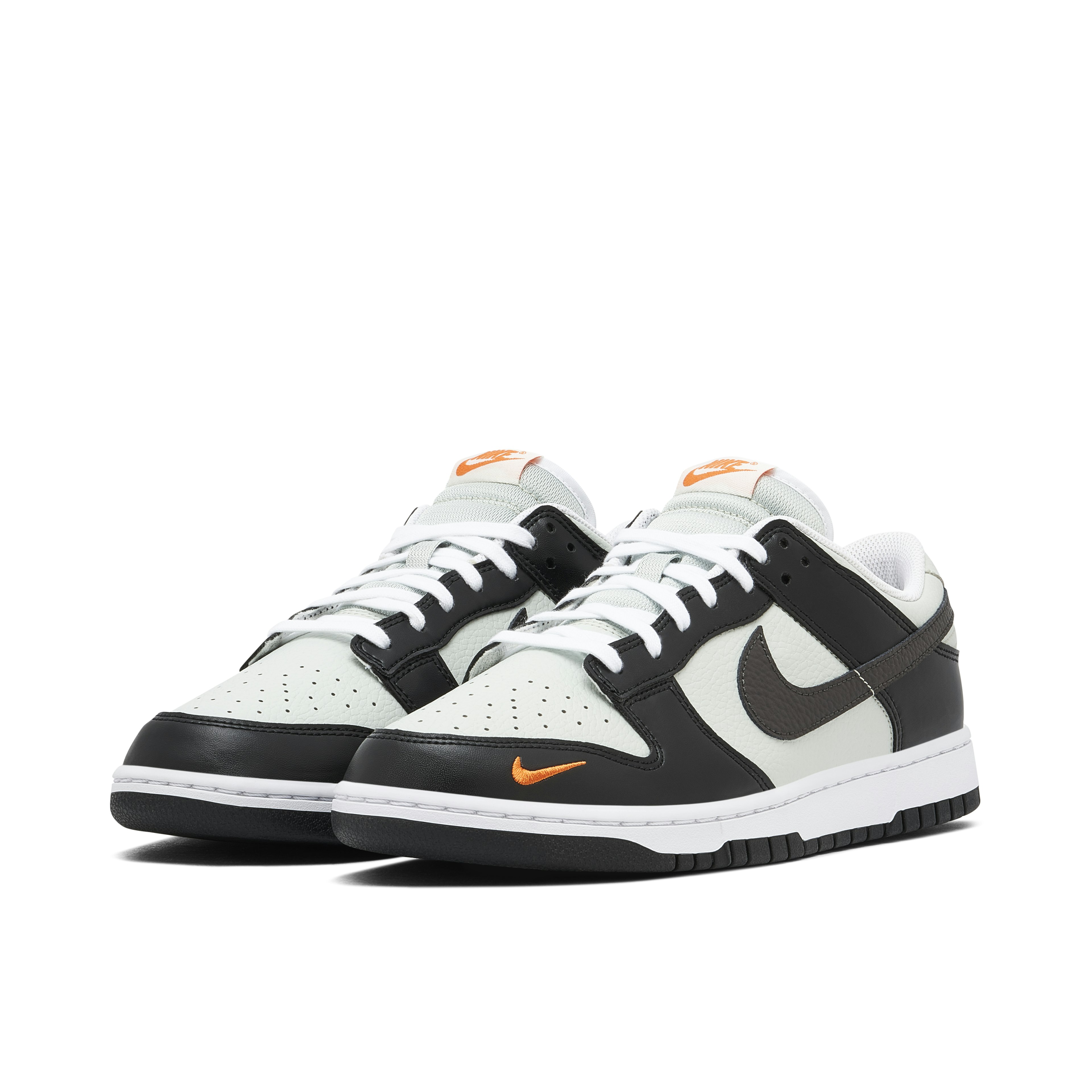 Nike Dunk Low Mini Swoosh Black Grey Orange