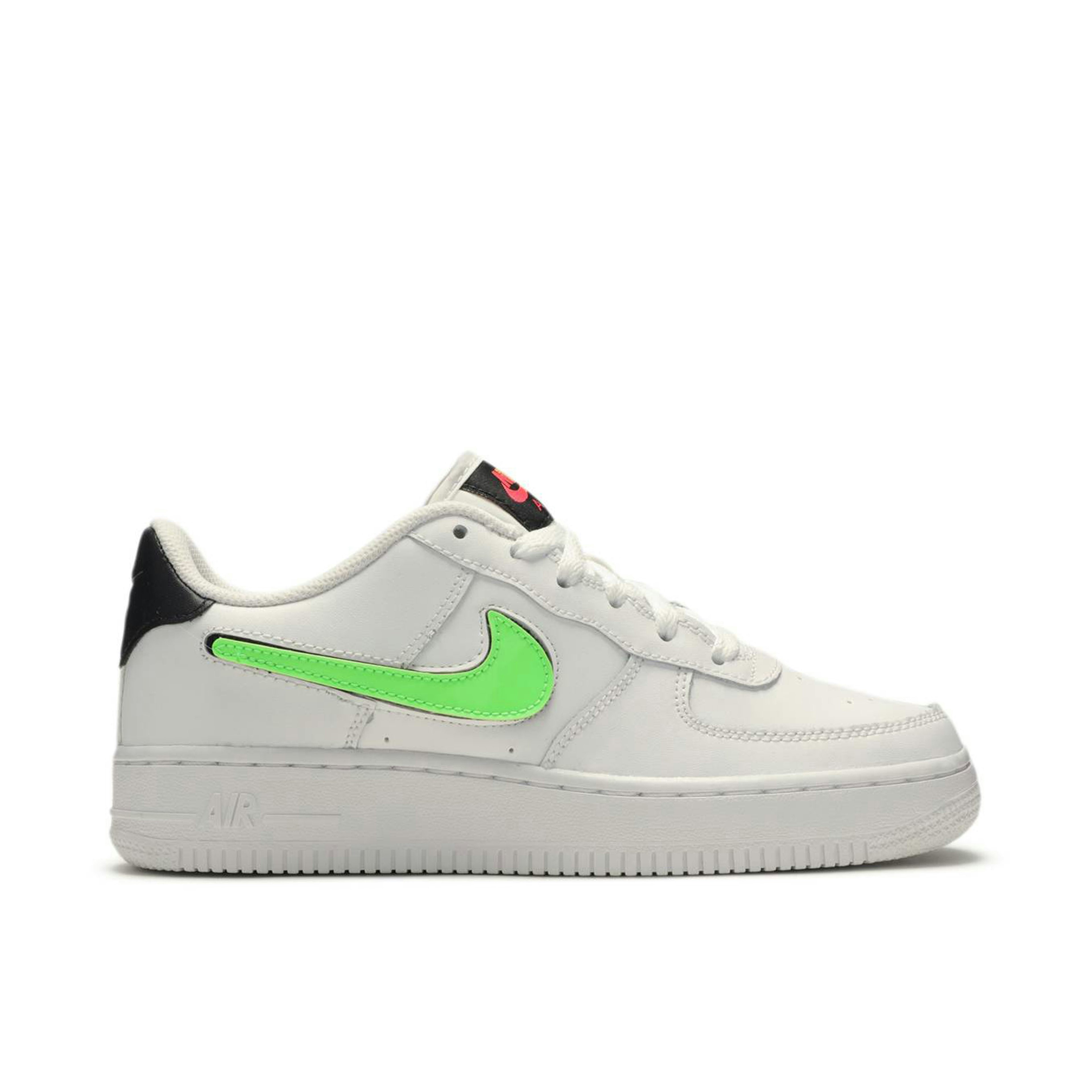 Nike Air Force 1 Low Removable Swoosh White Green Strike GS