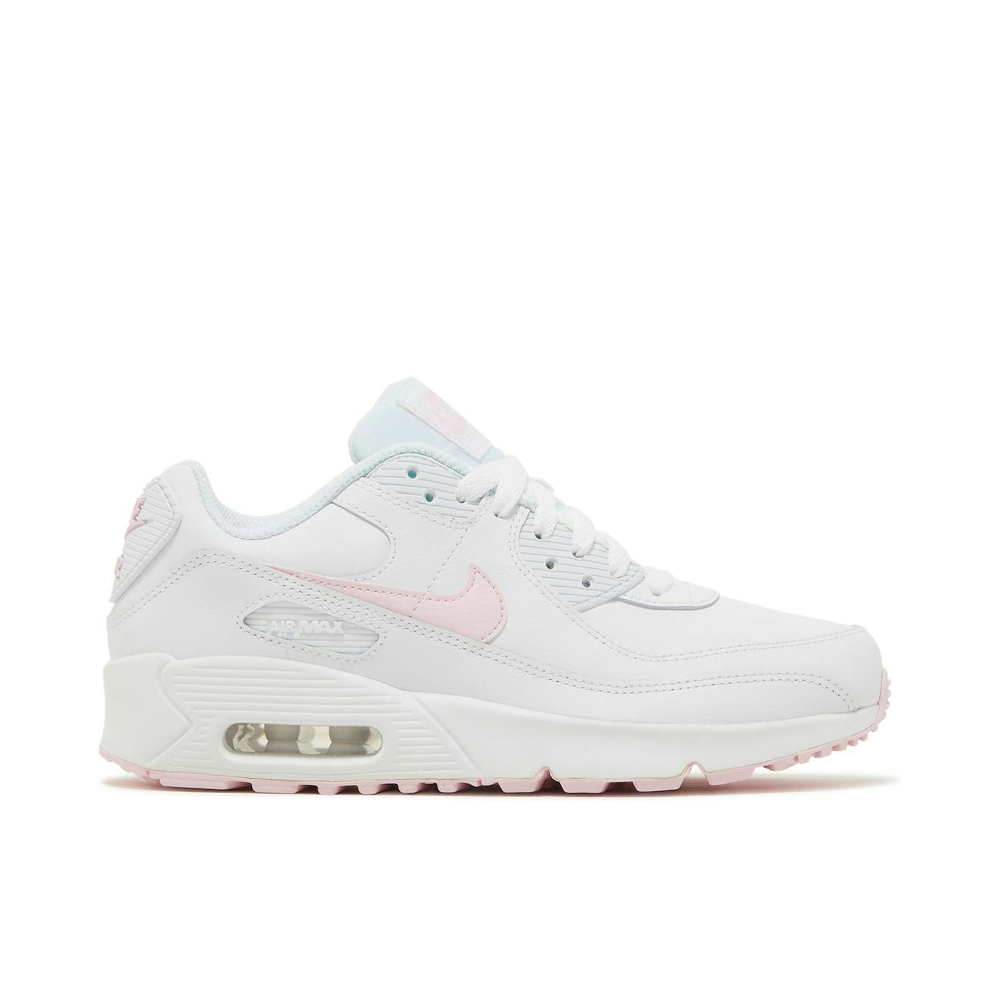 Nike Air Max 90 Leather White Pink Foam GS