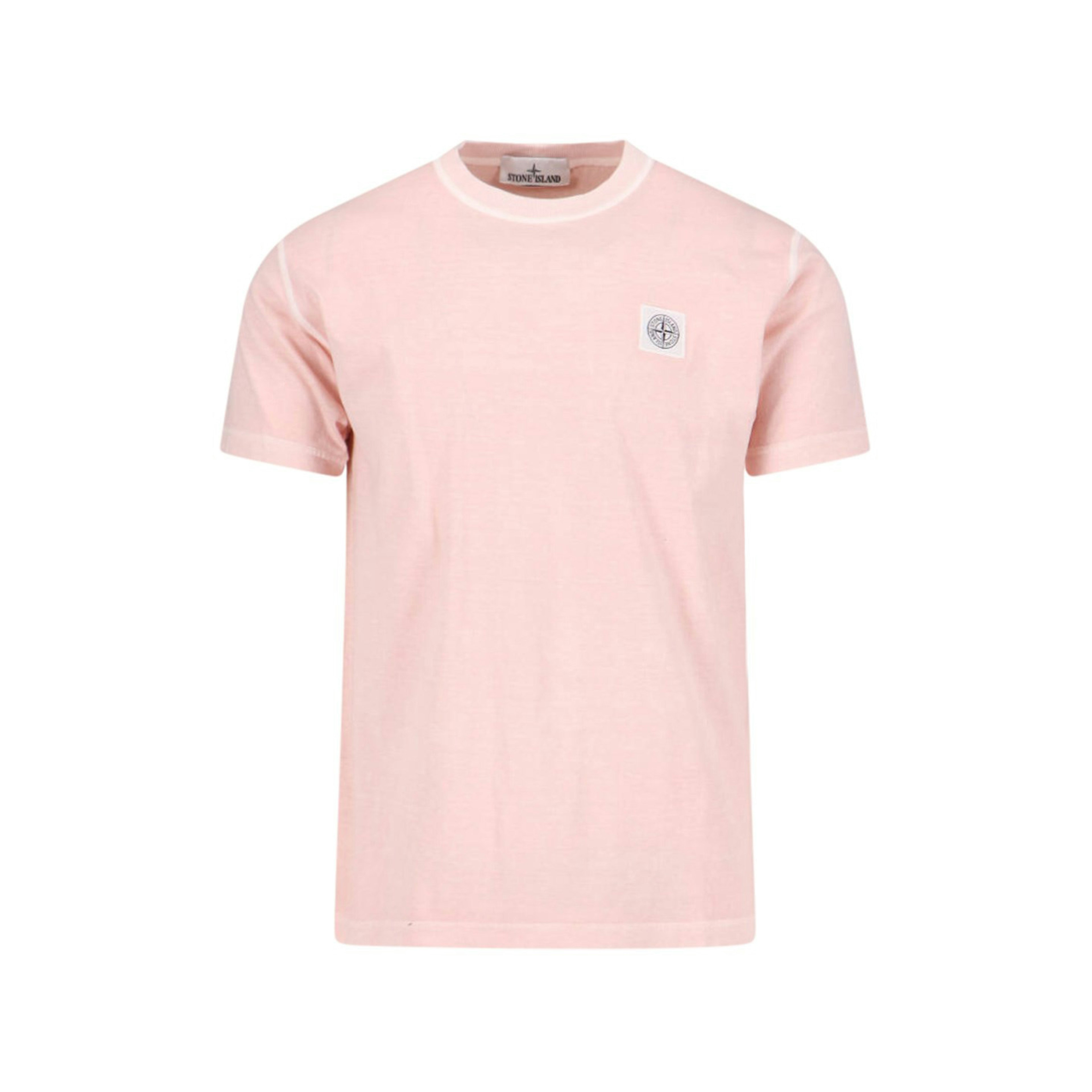 Stone Island Logo T-Shirt Rosa