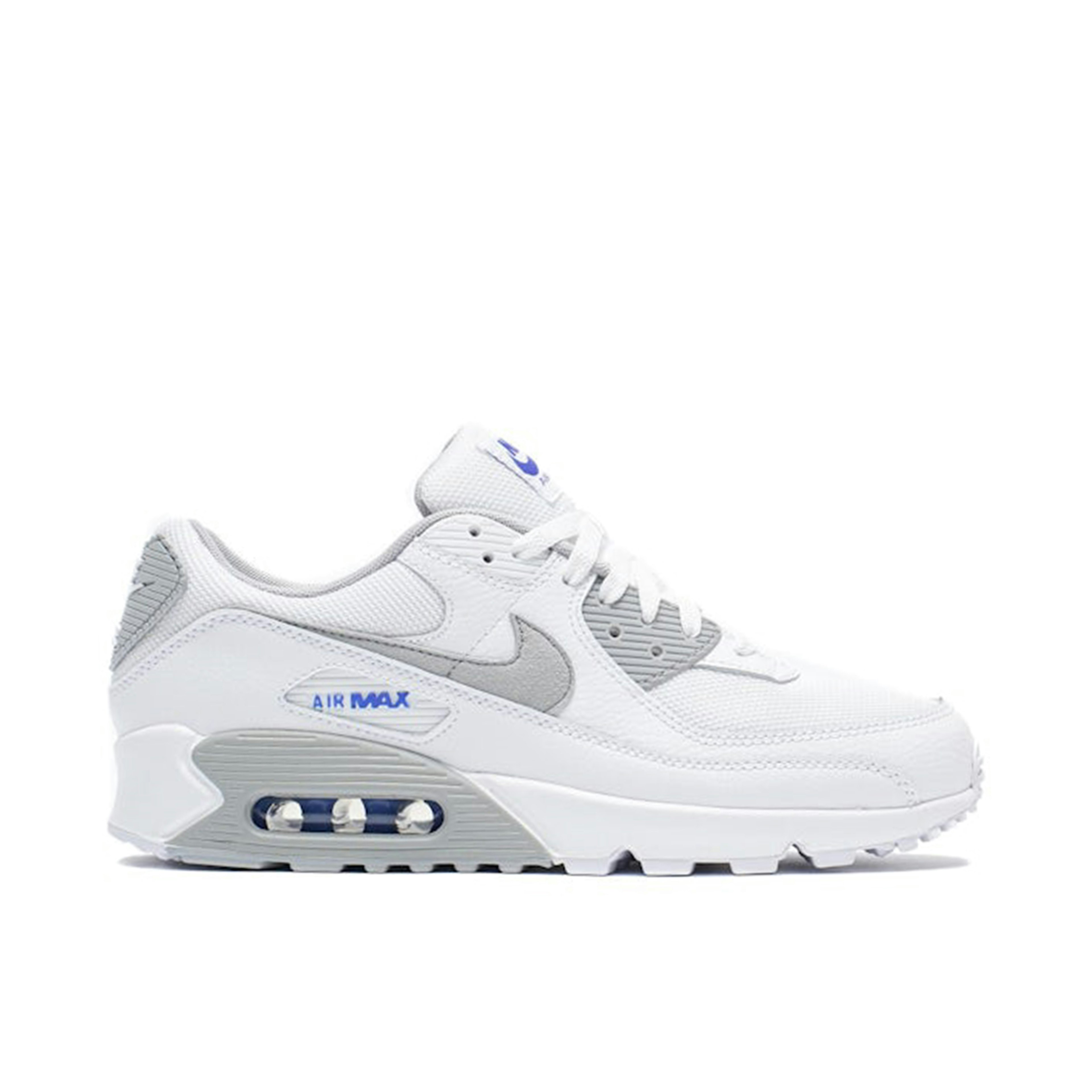 Nike Air Max 90 White Racer Blue Light Smoke Grey