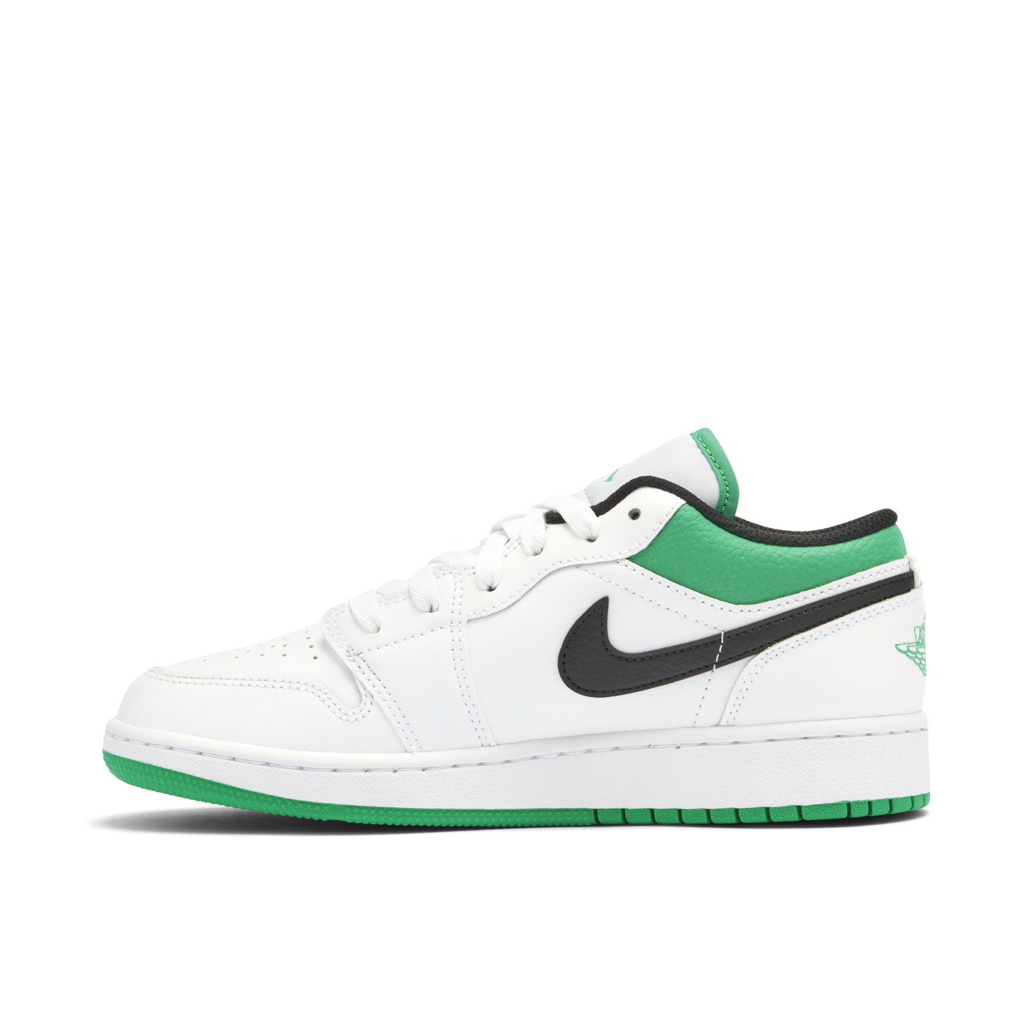 Air Jordan 1 Low White Lucky Green GS