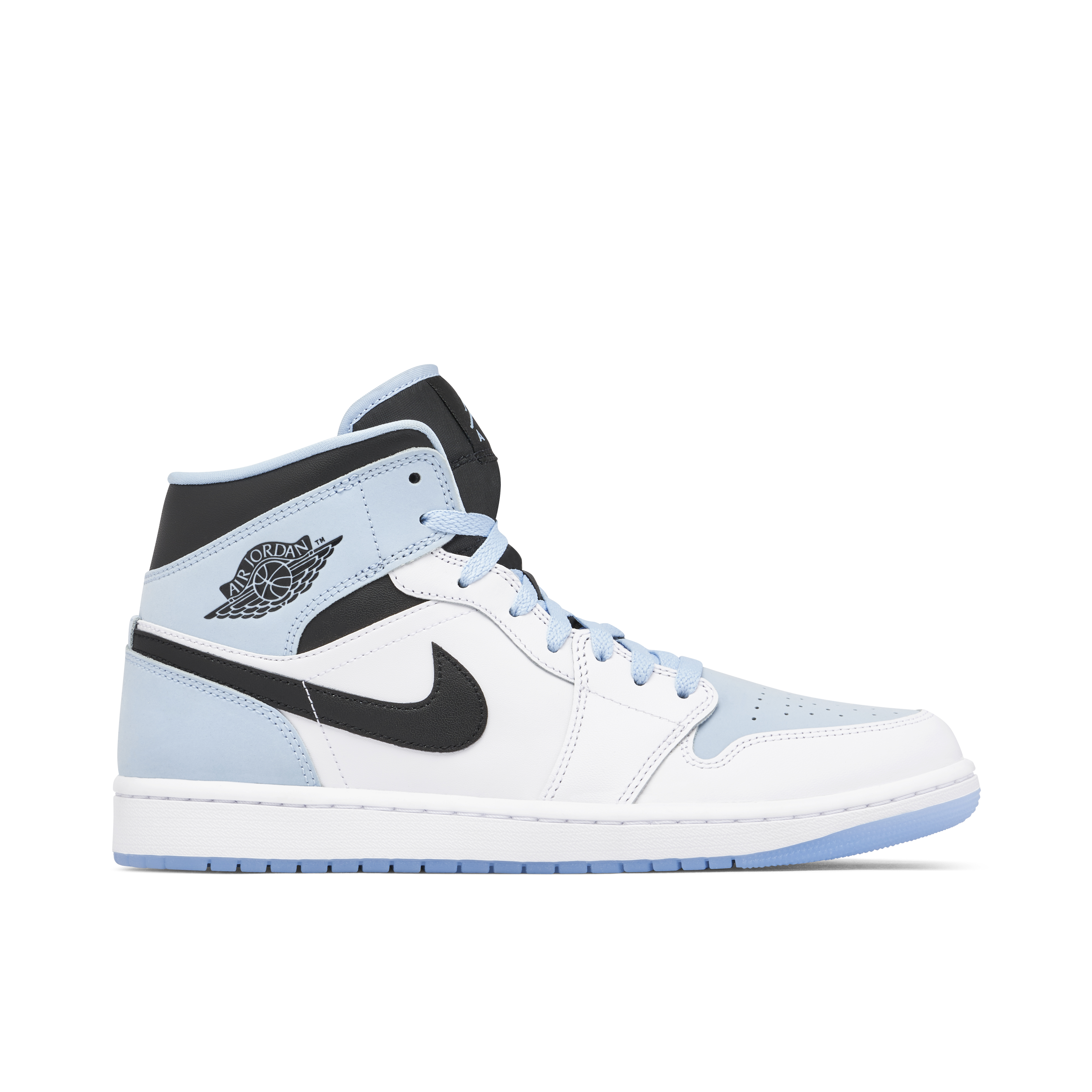 Air Jordan 1 Mid White Black Blue DV1308 104 Laced