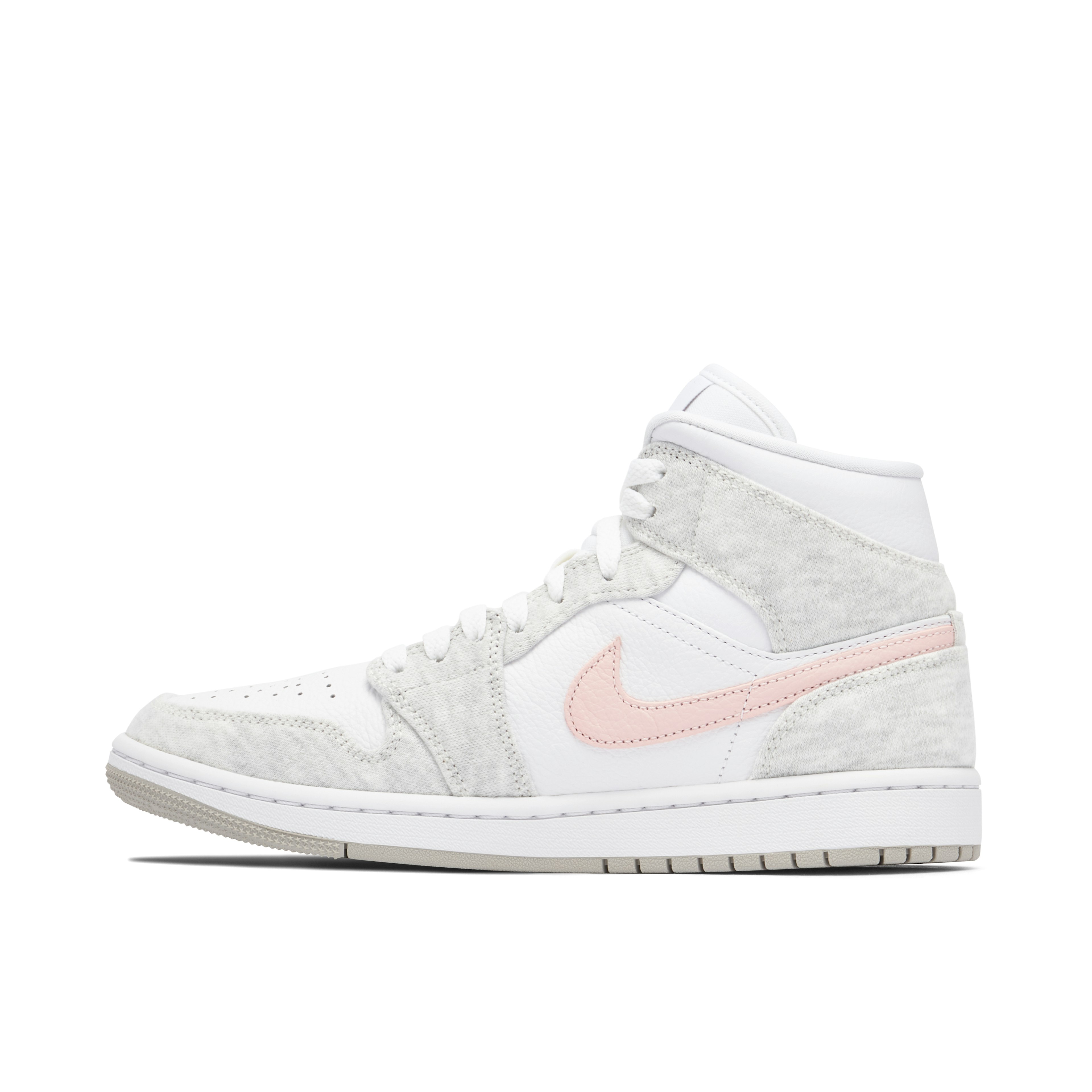 Air Jordan 1 Mid White Light Iron Ore Femme