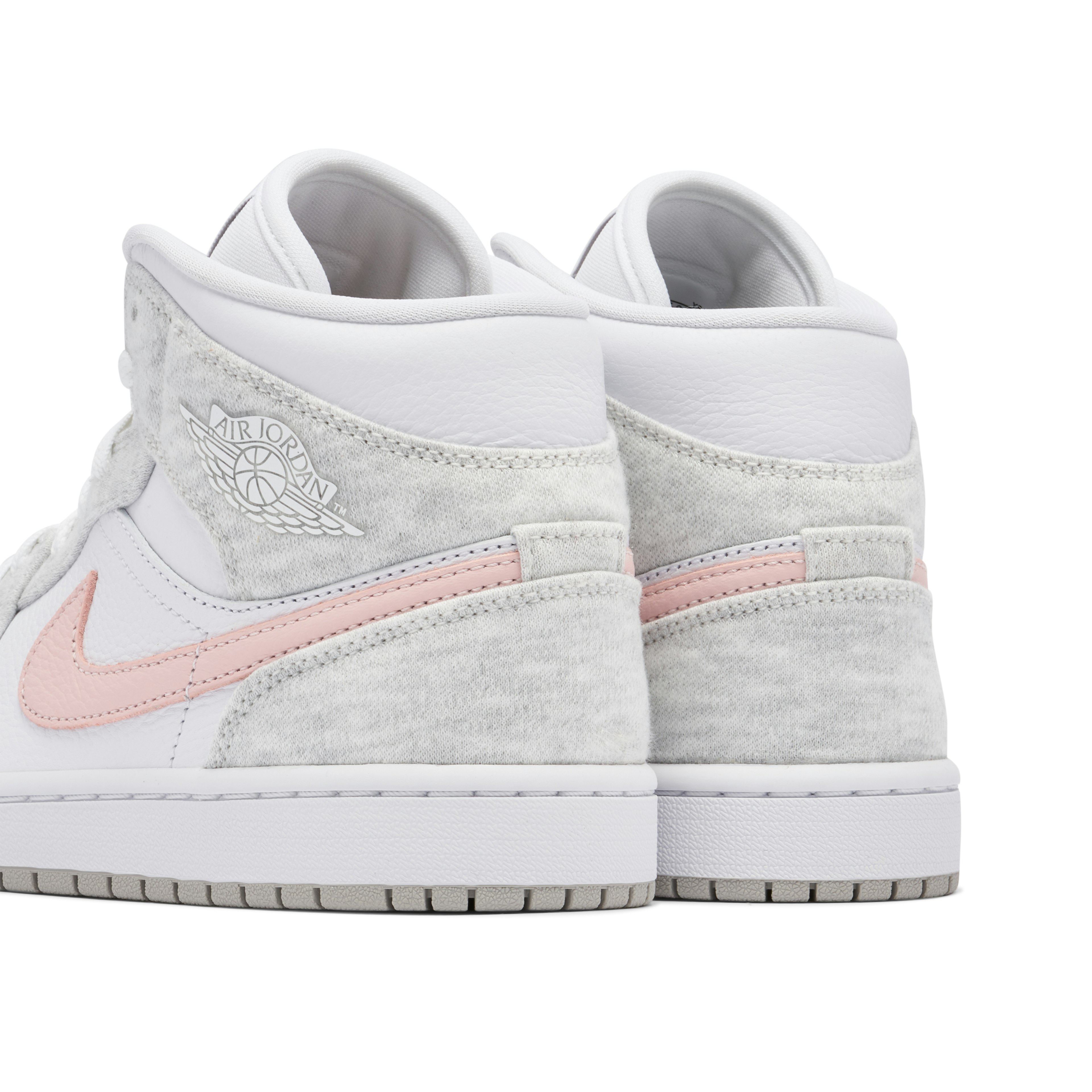 Air Jordan 1 Mid White Light Iron Ore Femme