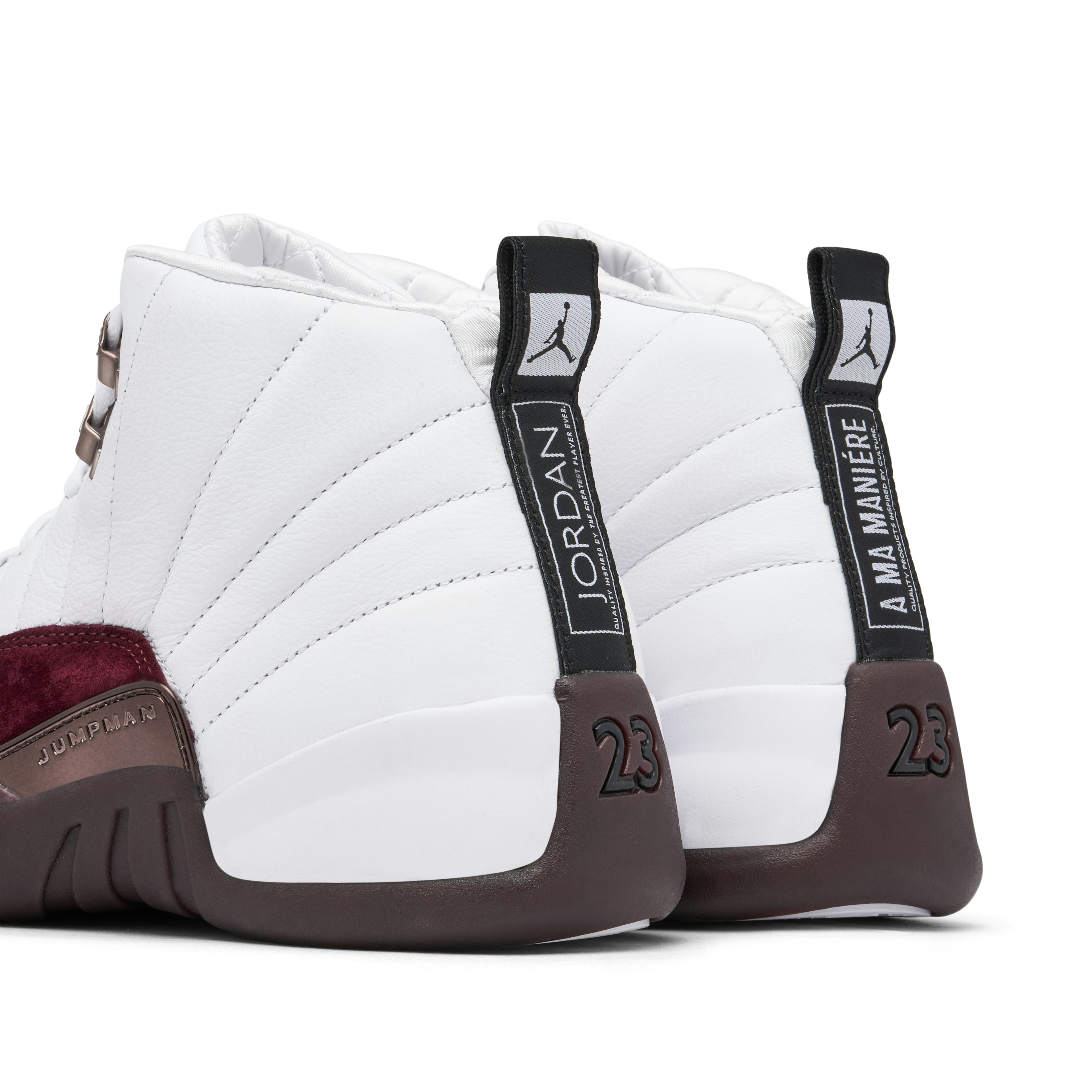 Air Jordan 12 x A Ma Maniere White Burgundy Crush