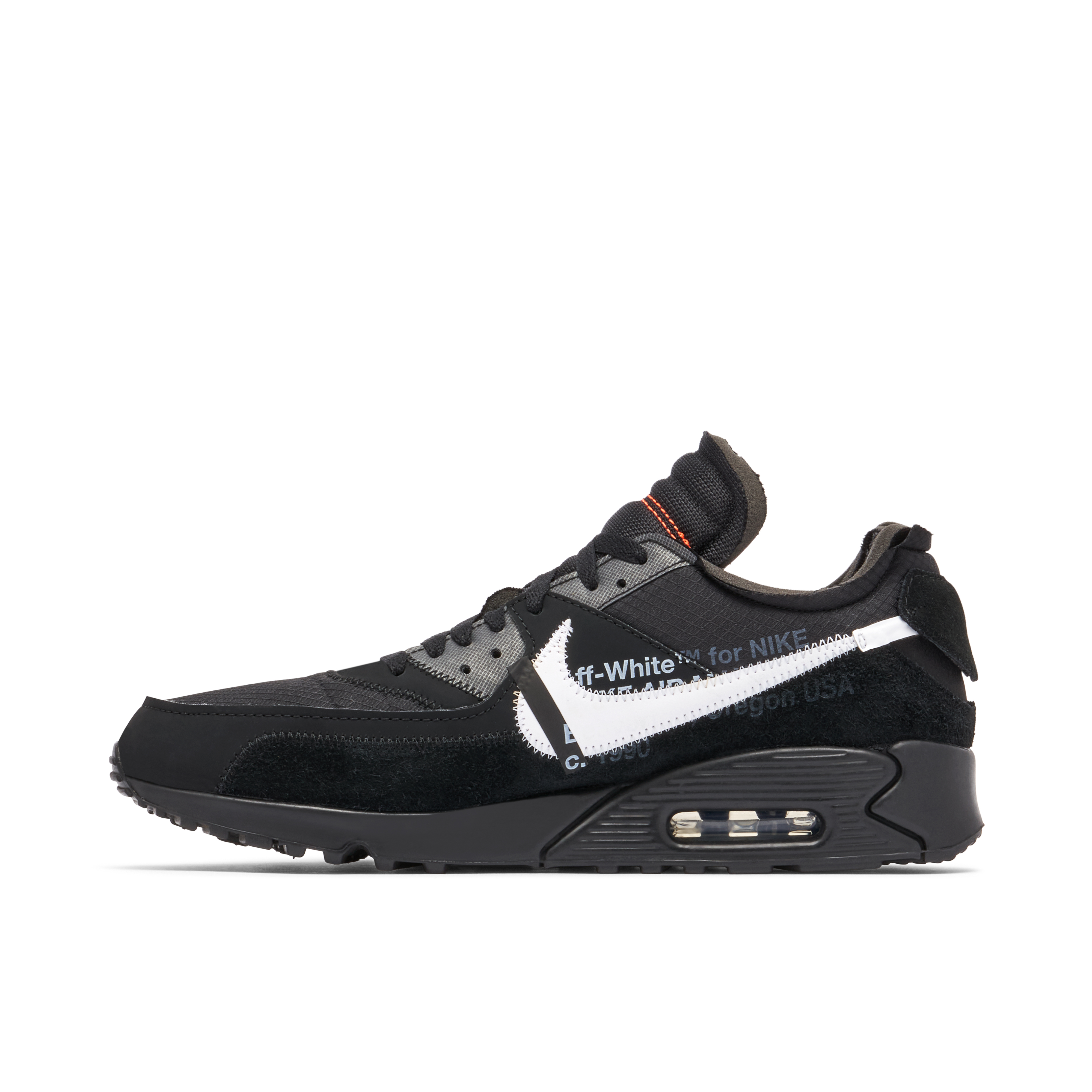 Black nike air max 90 off white online