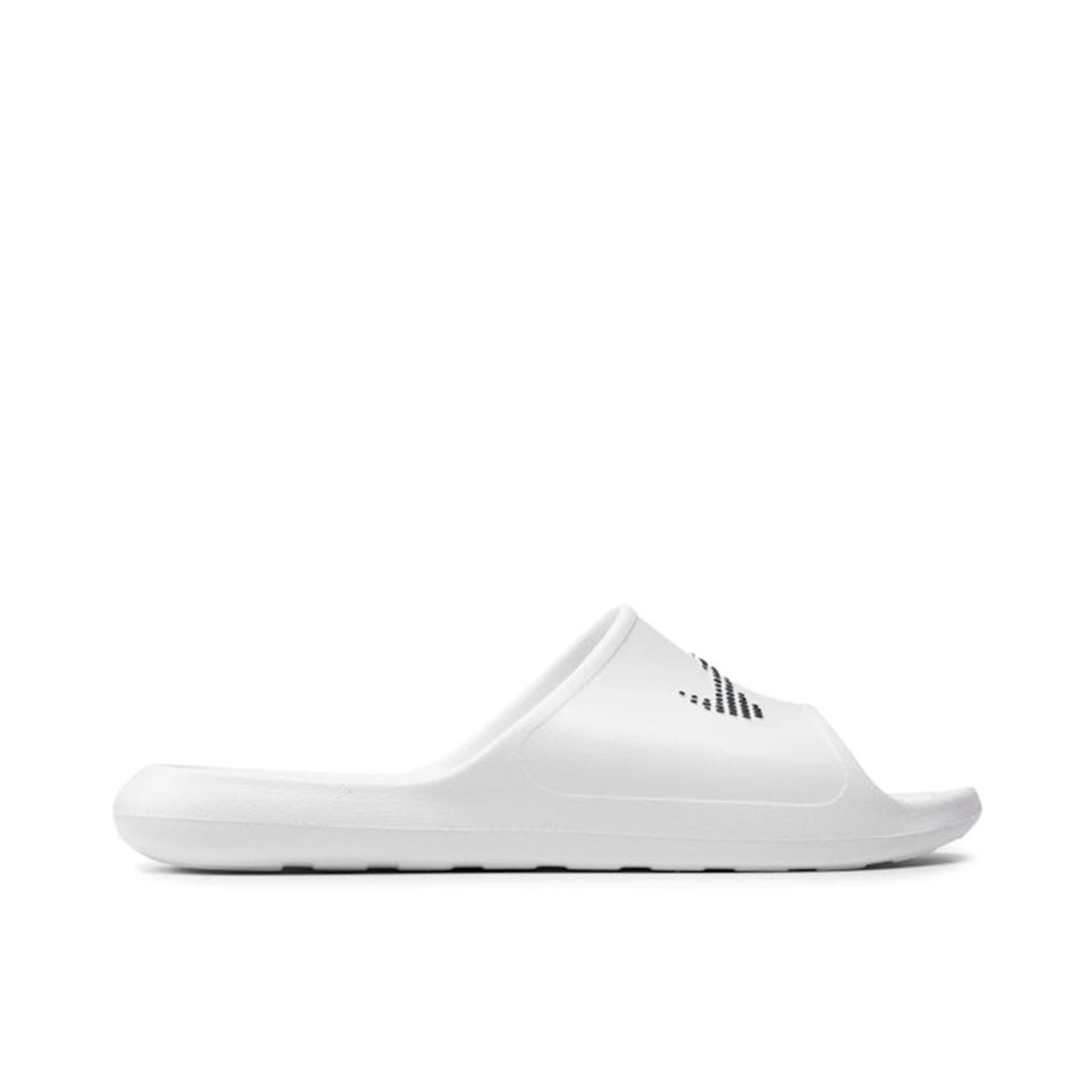 Nike Victori One Shower Slide White Polka Dot Swoosh